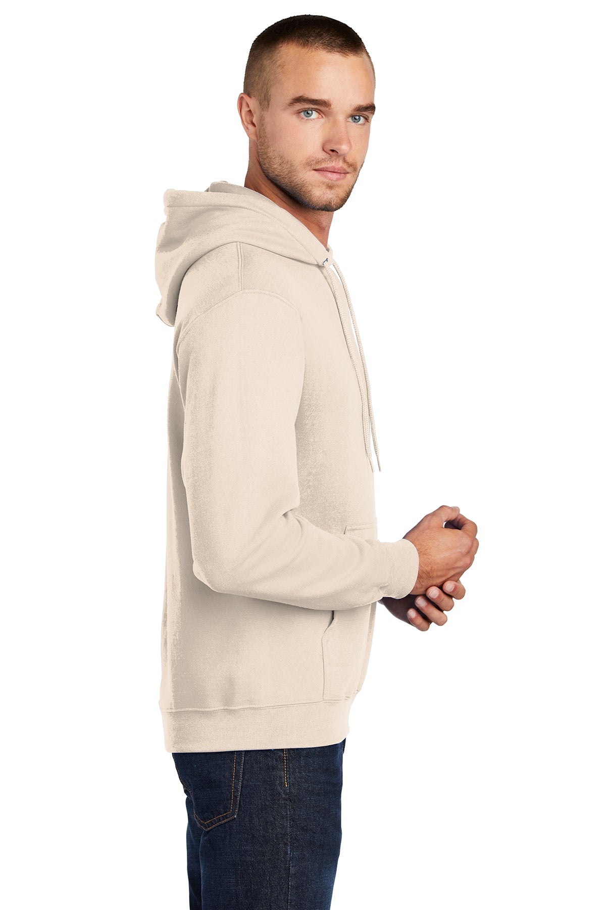 Port & Company Core Fleece Custom Hoodies, Natural [Arthur C Luf]