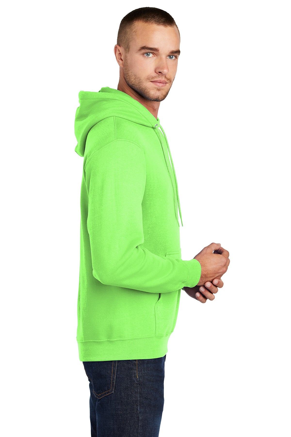 port & company_pc78h _neon green_company_logo_sweatshirts