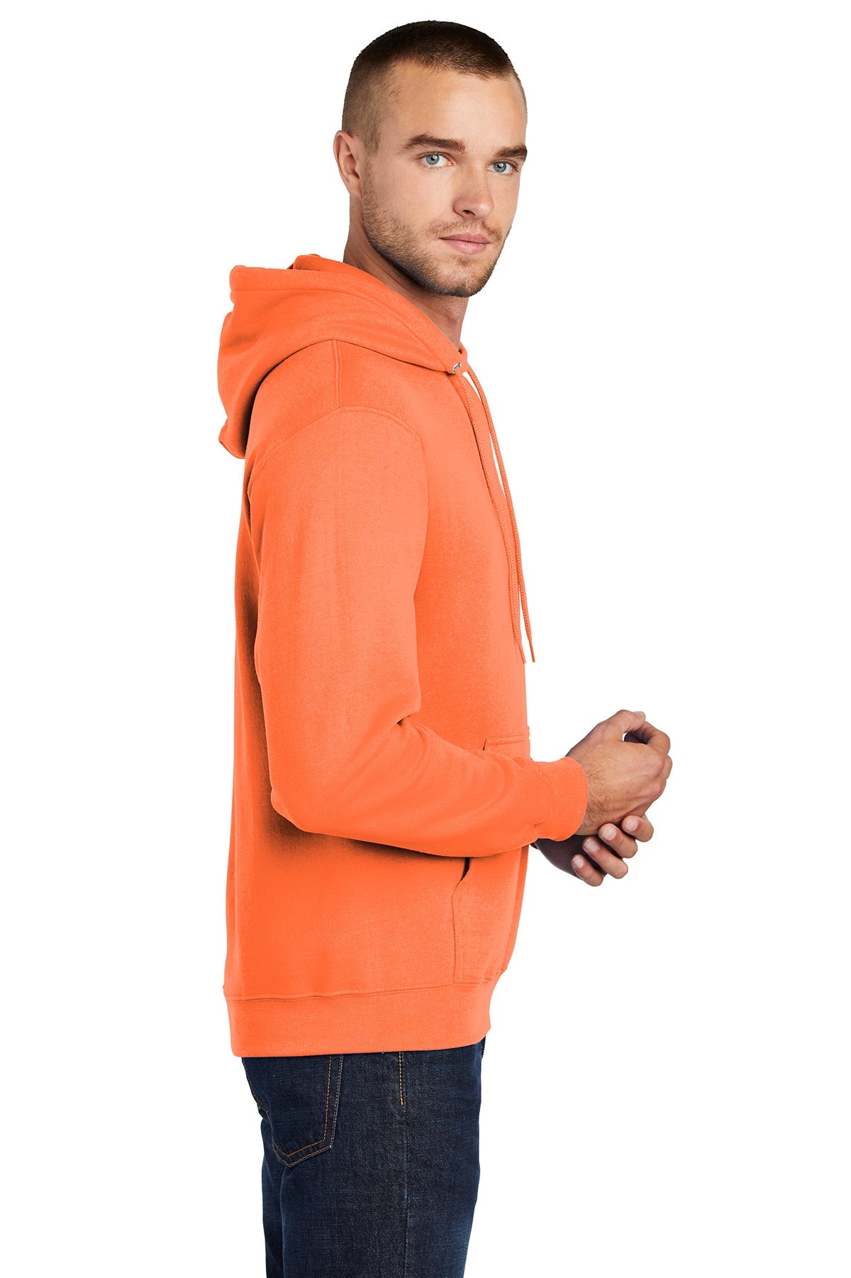 port & company_pc78h _neon orange_company_logo_sweatshirts