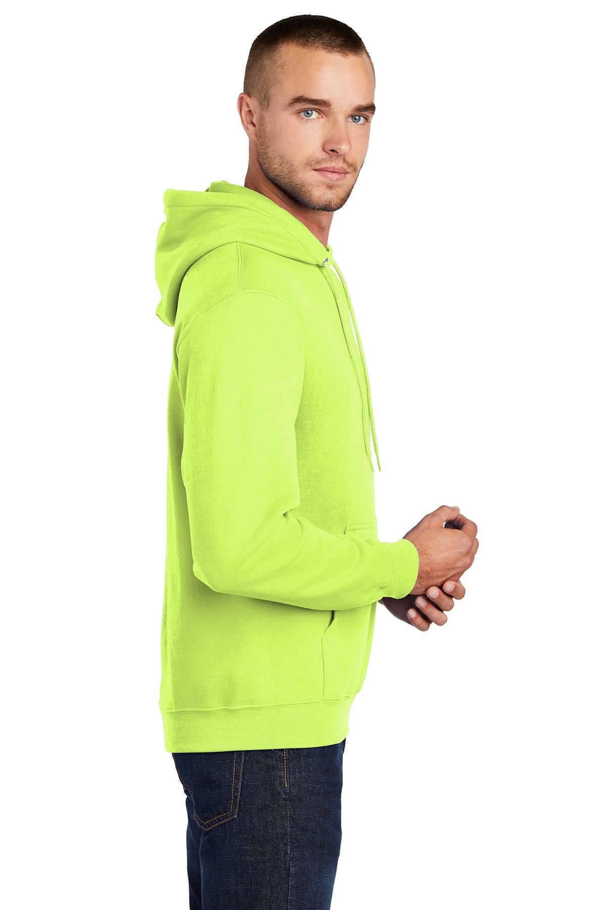 port & company_pc78h _neon yellow_company_logo_sweatshirts