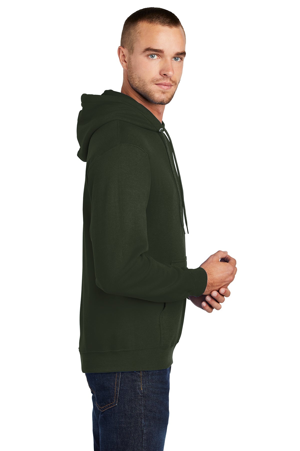 port & company_pc78h _olive_company_logo_sweatshirts