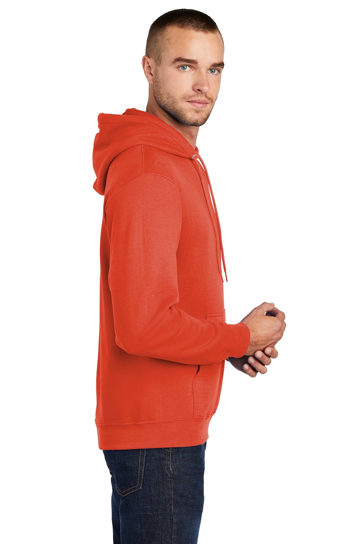 port & company_pc78h _orange_company_logo_sweatshirts
