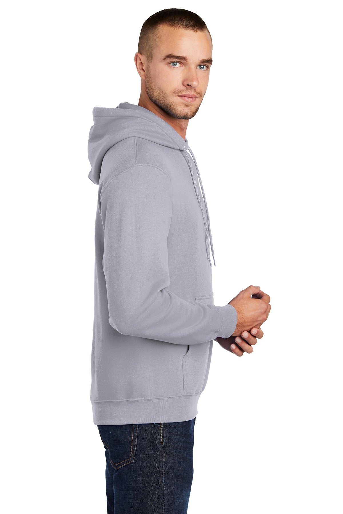 port & company_pc78h _silver_company_logo_sweatshirts