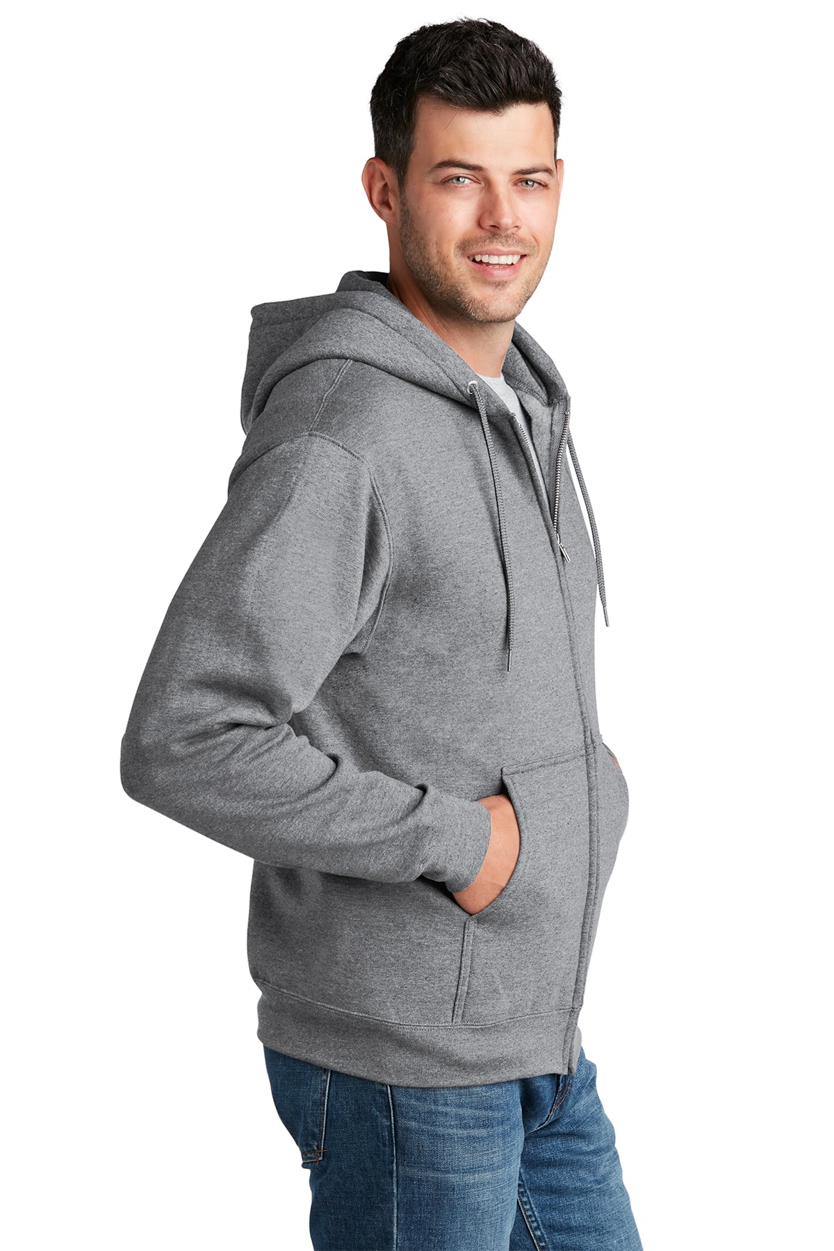 Port & Company Core Fleece Custom Zip Hoodies, Athletic Heather [Ken Anderson Alliance]