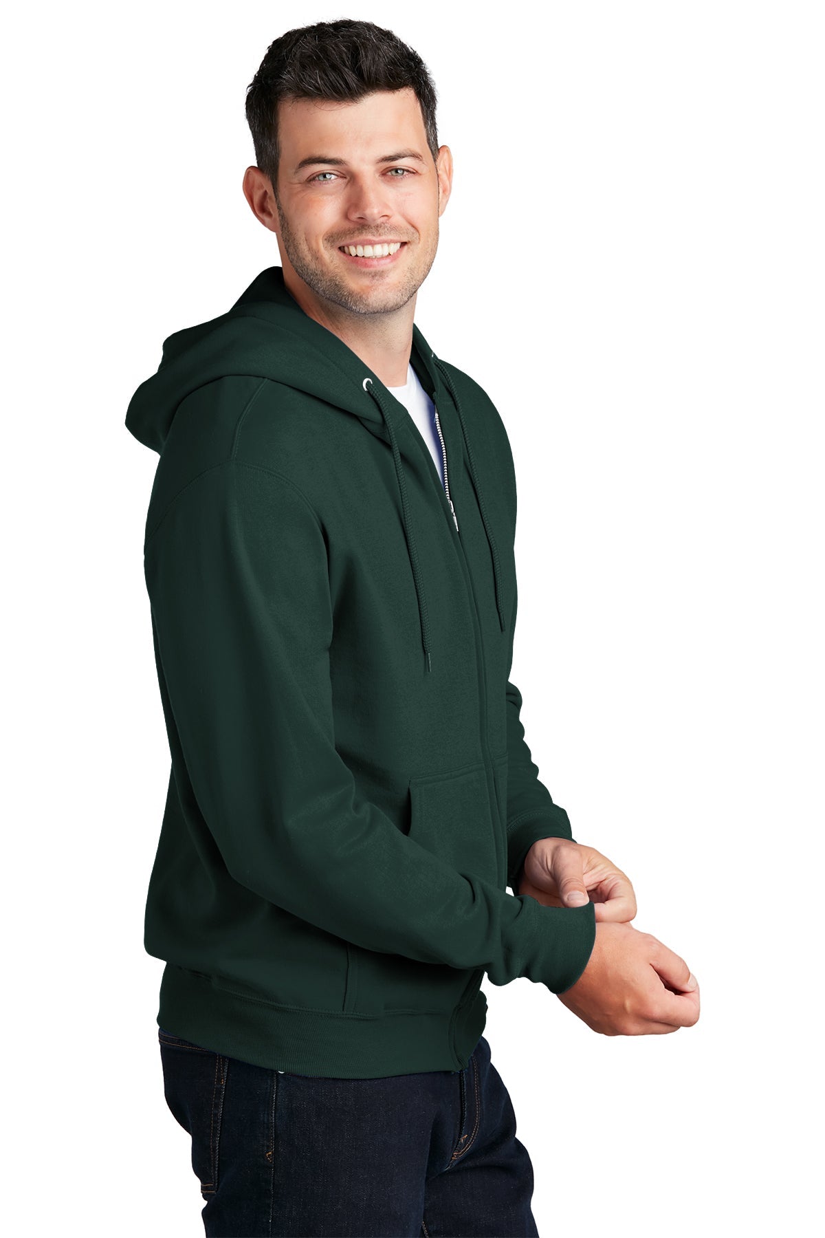 port & company_pc78zh _dark green_company_logo_sweatshirts