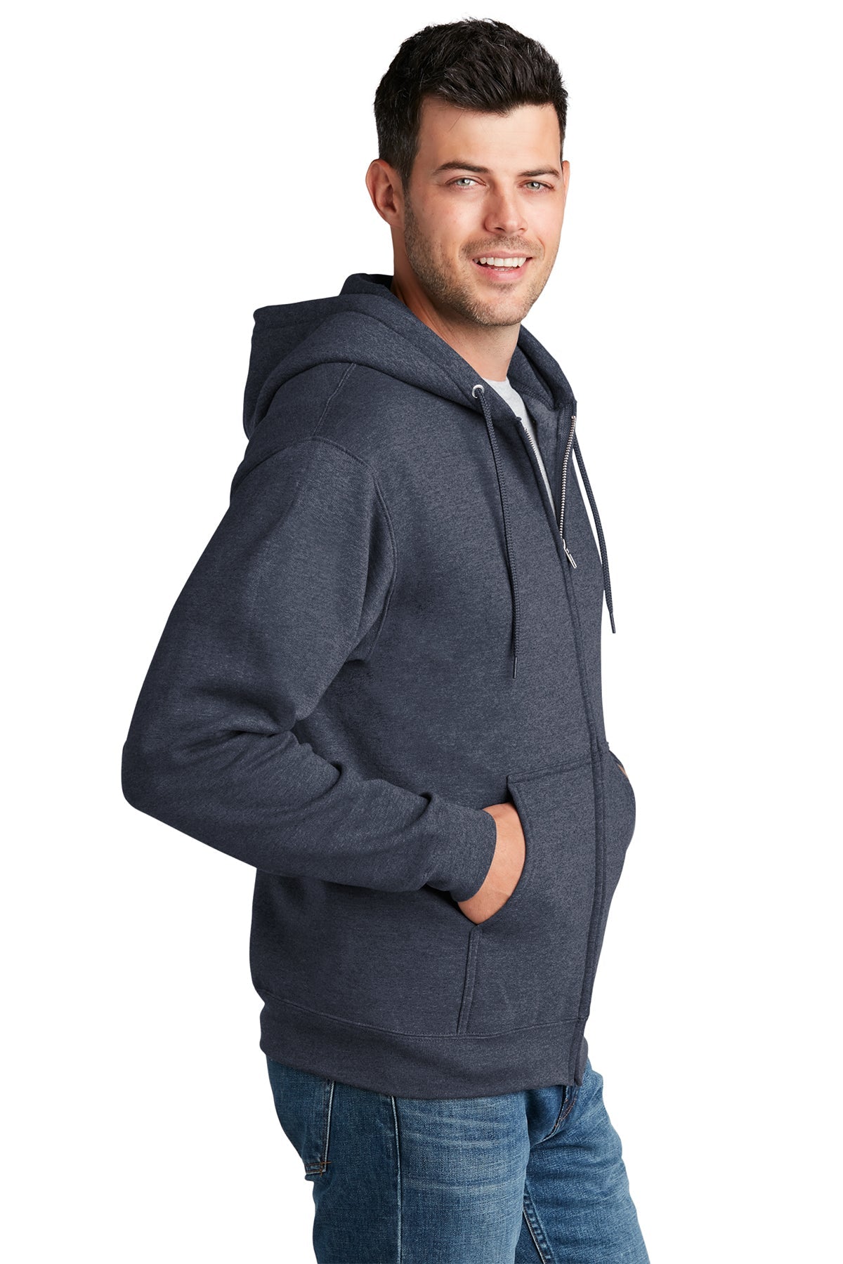 port & company_pc78zh _heather navy_company_logo_sweatshirts