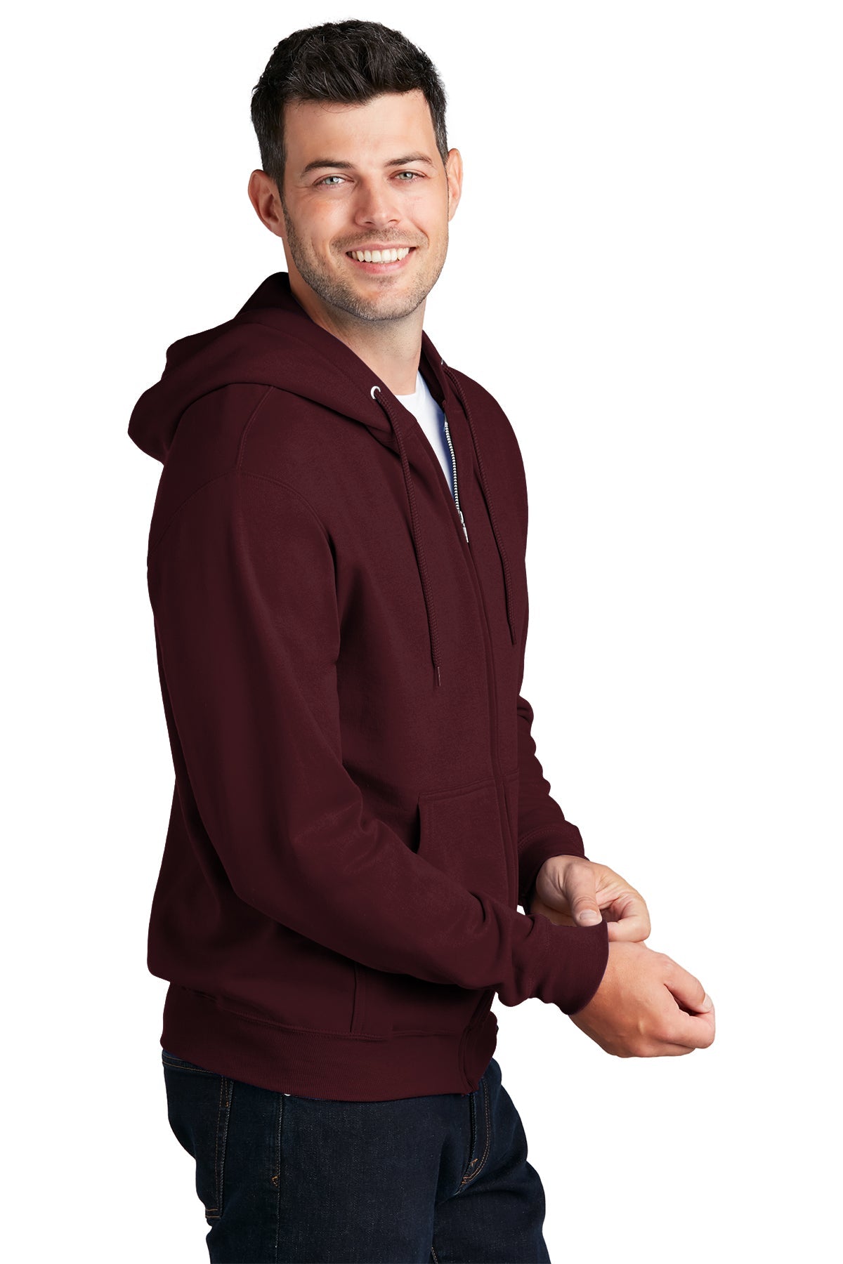 port & company_pc78zh _maroon_company_logo_sweatshirts