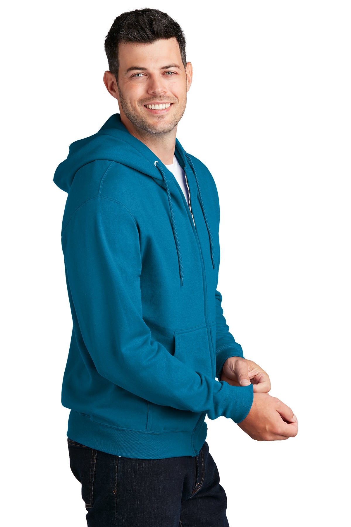 port & company_pc78zh _neon blue_company_logo_sweatshirts