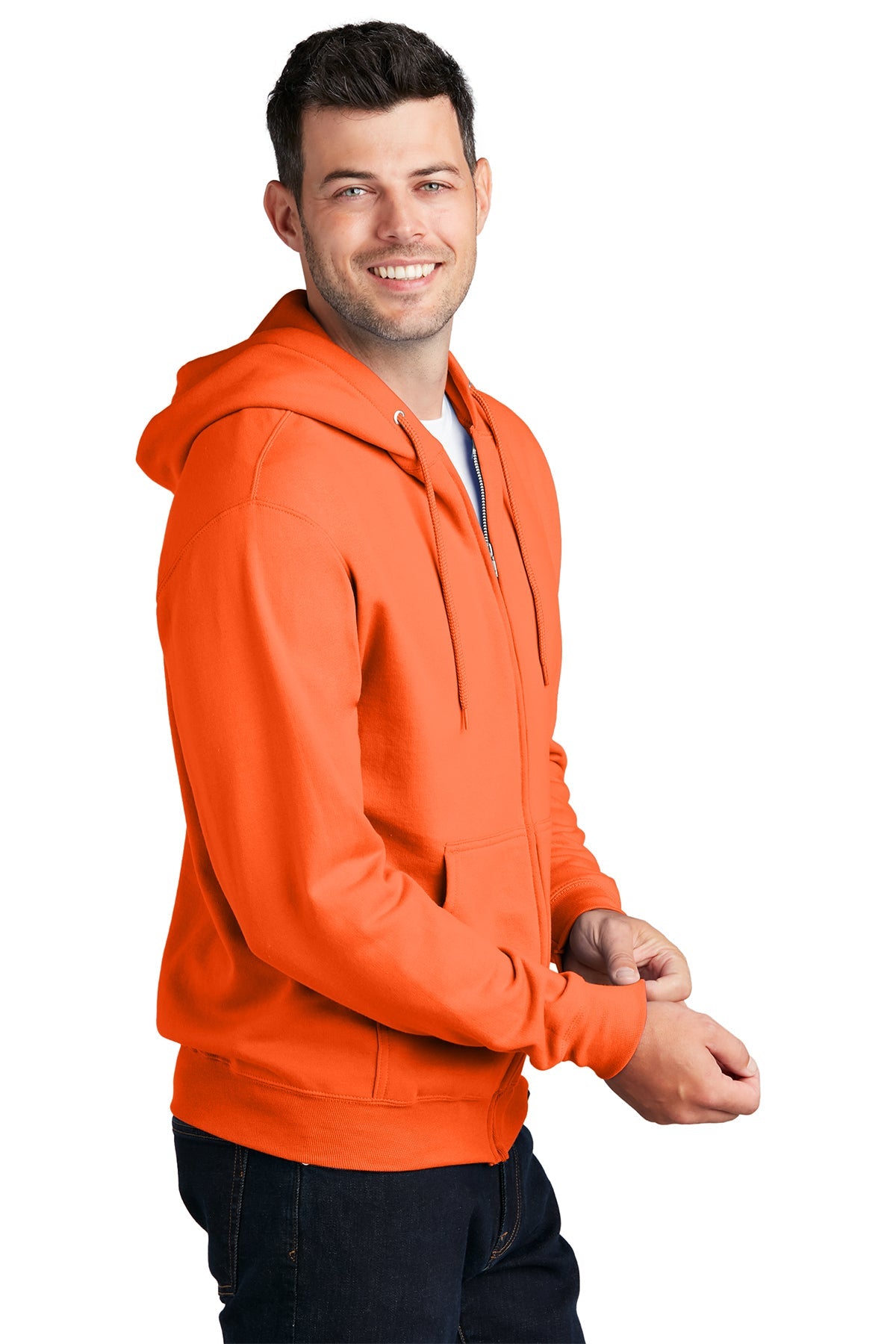 port & company_pc78zh _neon orange_company_logo_sweatshirts