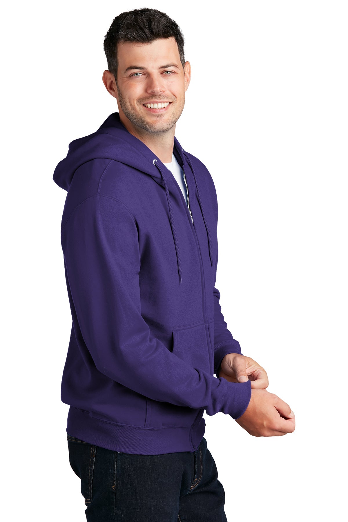 port & company_pc78zh _purple_company_logo_sweatshirts