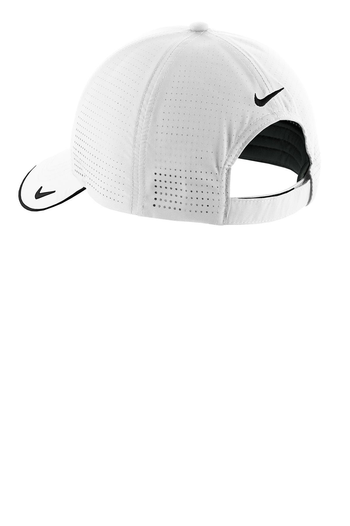 Nike Dri-FIT Swoosh Perforated Customized Caps, White