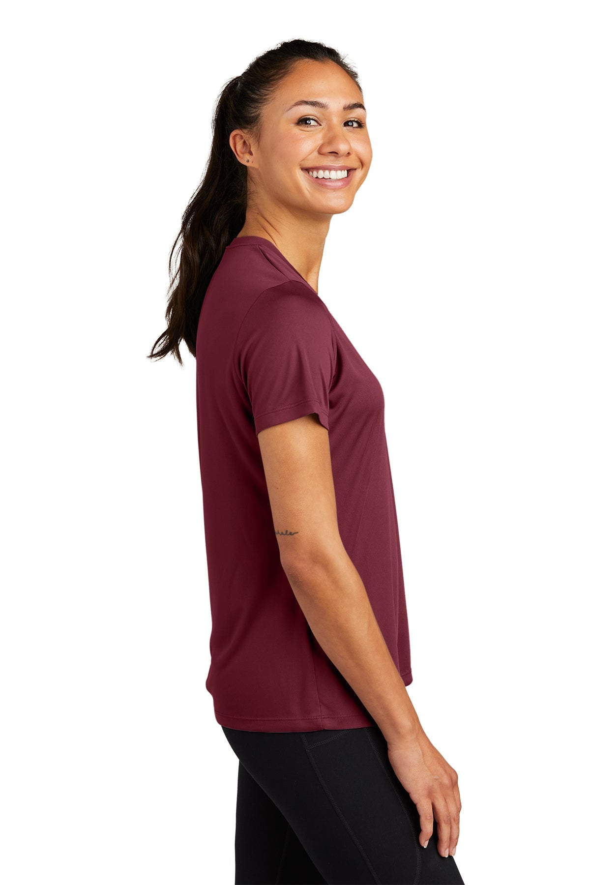 Sport-Tek Ladies PosiCharge Customized Competitor Tee's, Maroon