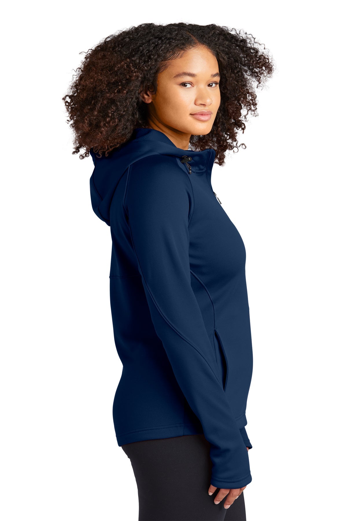 Sport-Tek Ladies Tech Fleece Branded Full-Zip Hooded Jackets, True Navy [Mosaic Animal Emergency and Specialty]