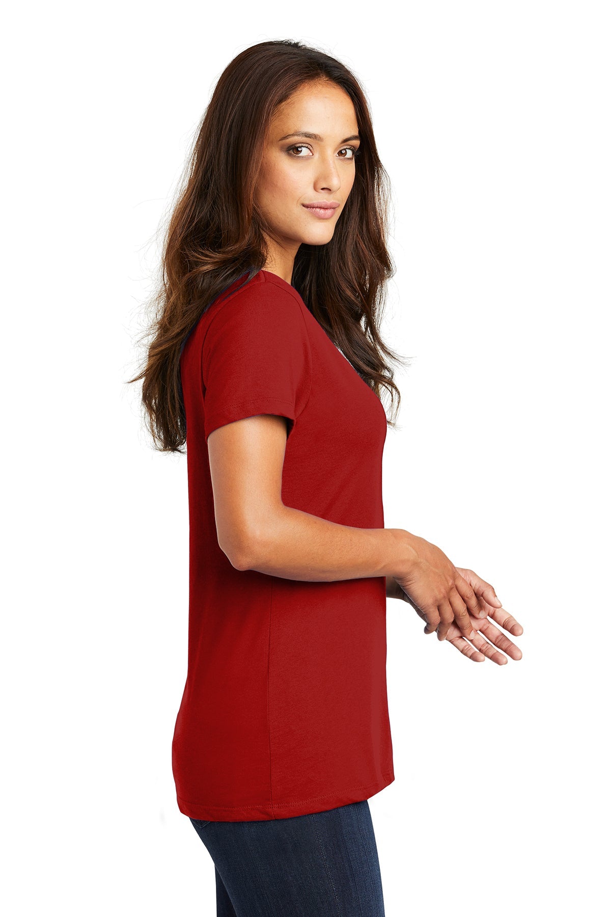 District Made - Ladies Perfect Weight V-Neck Tee