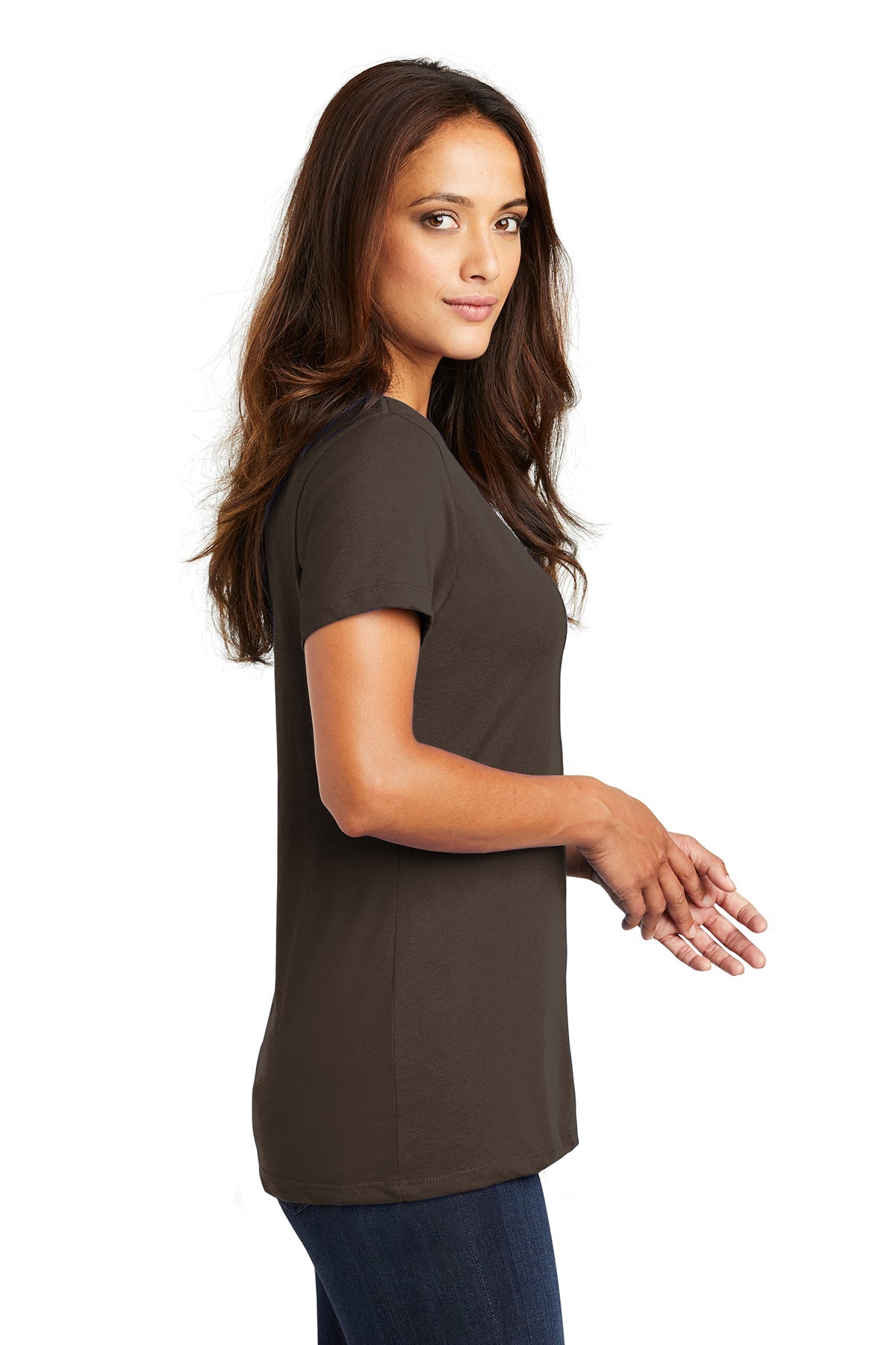 District Made - Ladies Perfect Weight V-Neck Tee