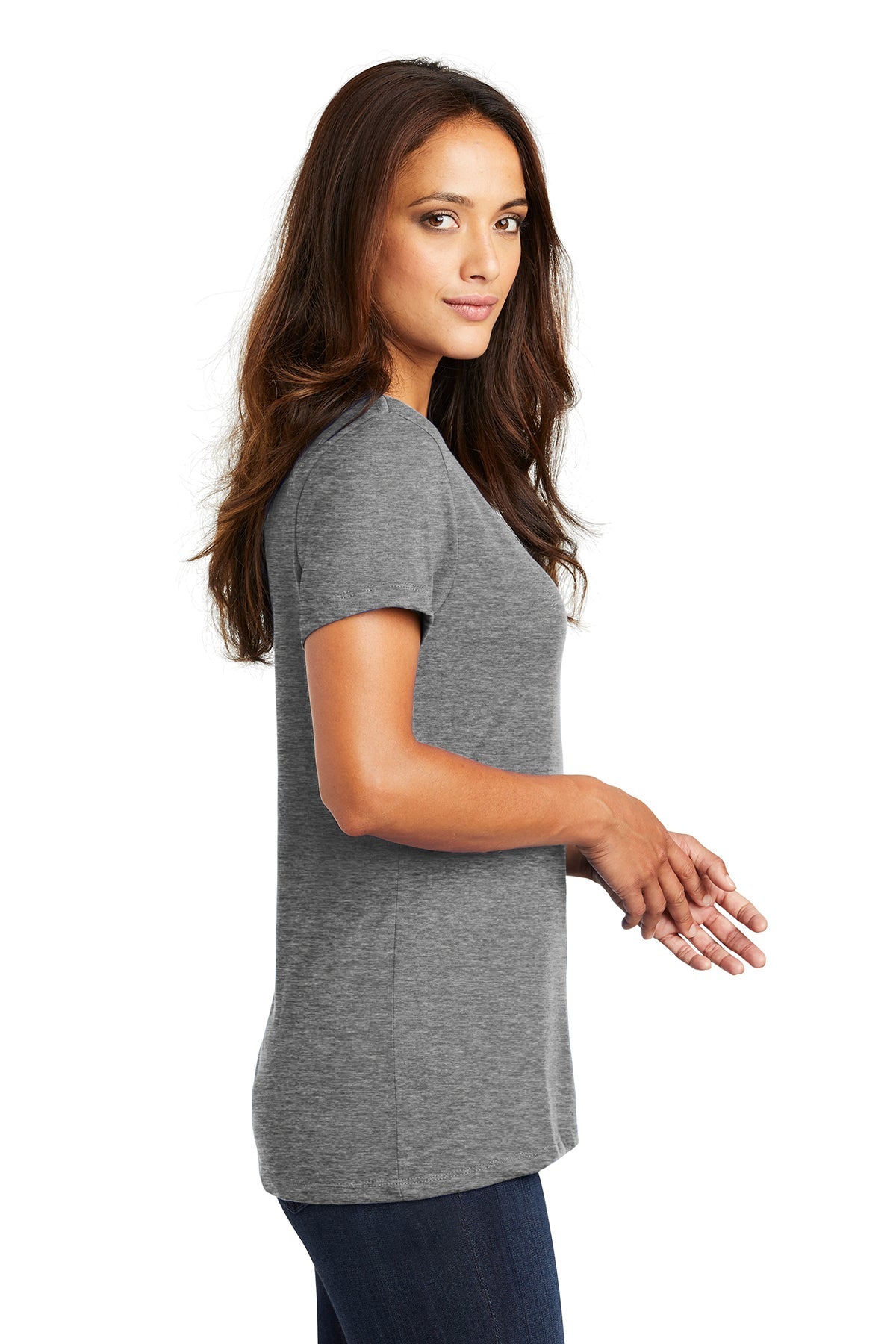 District Made - Ladies Perfect Weight V-Neck Tee