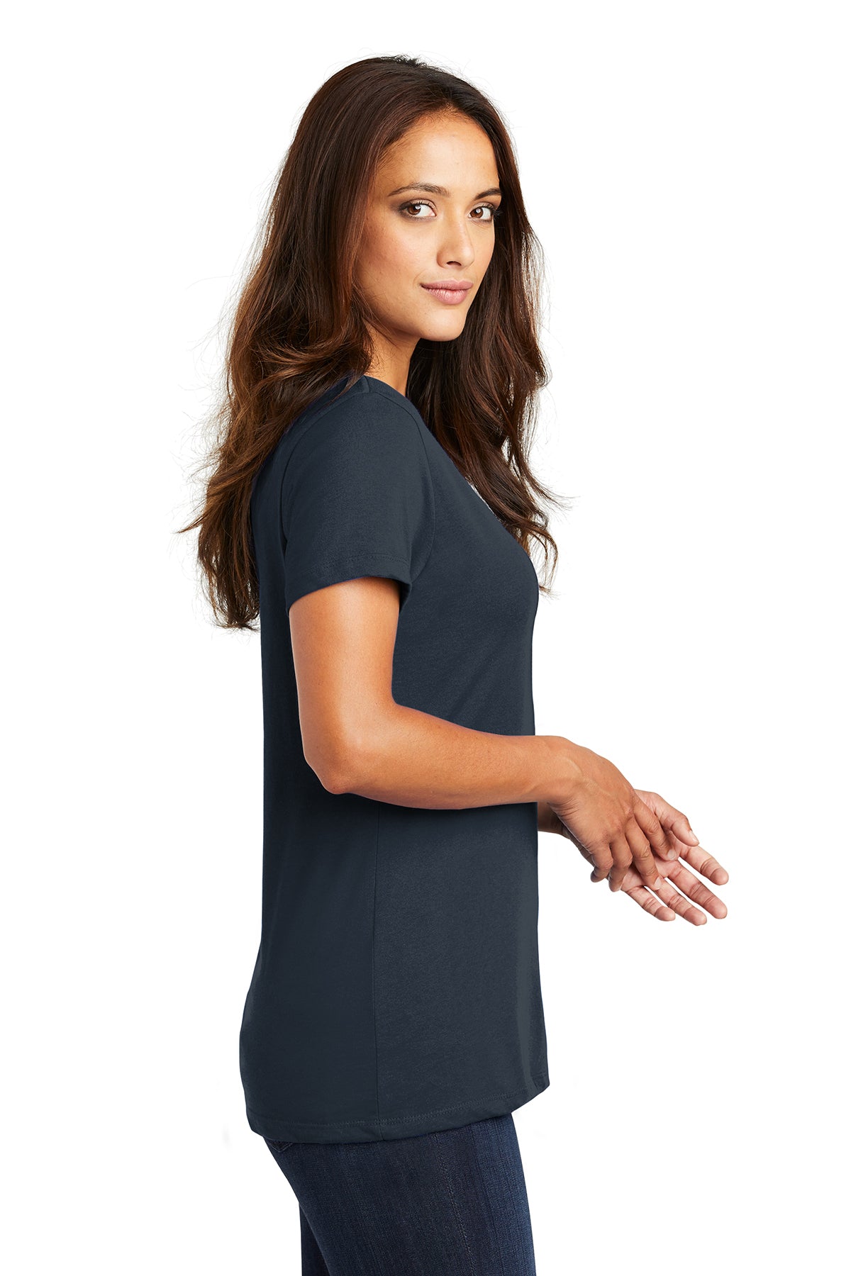 District Made - Ladies Perfect Weight V-Neck Tee