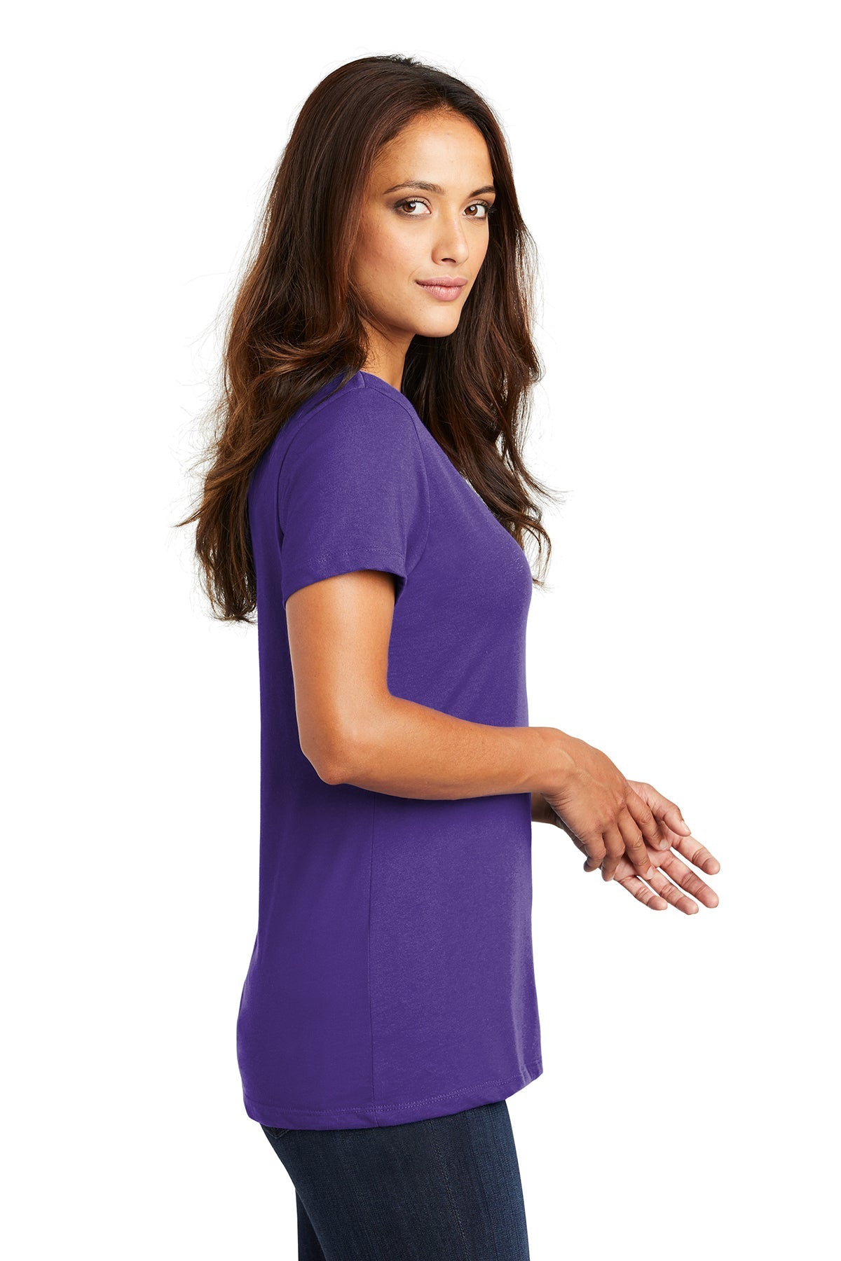 District Made - Ladies Perfect Weight V-Neck Tee
