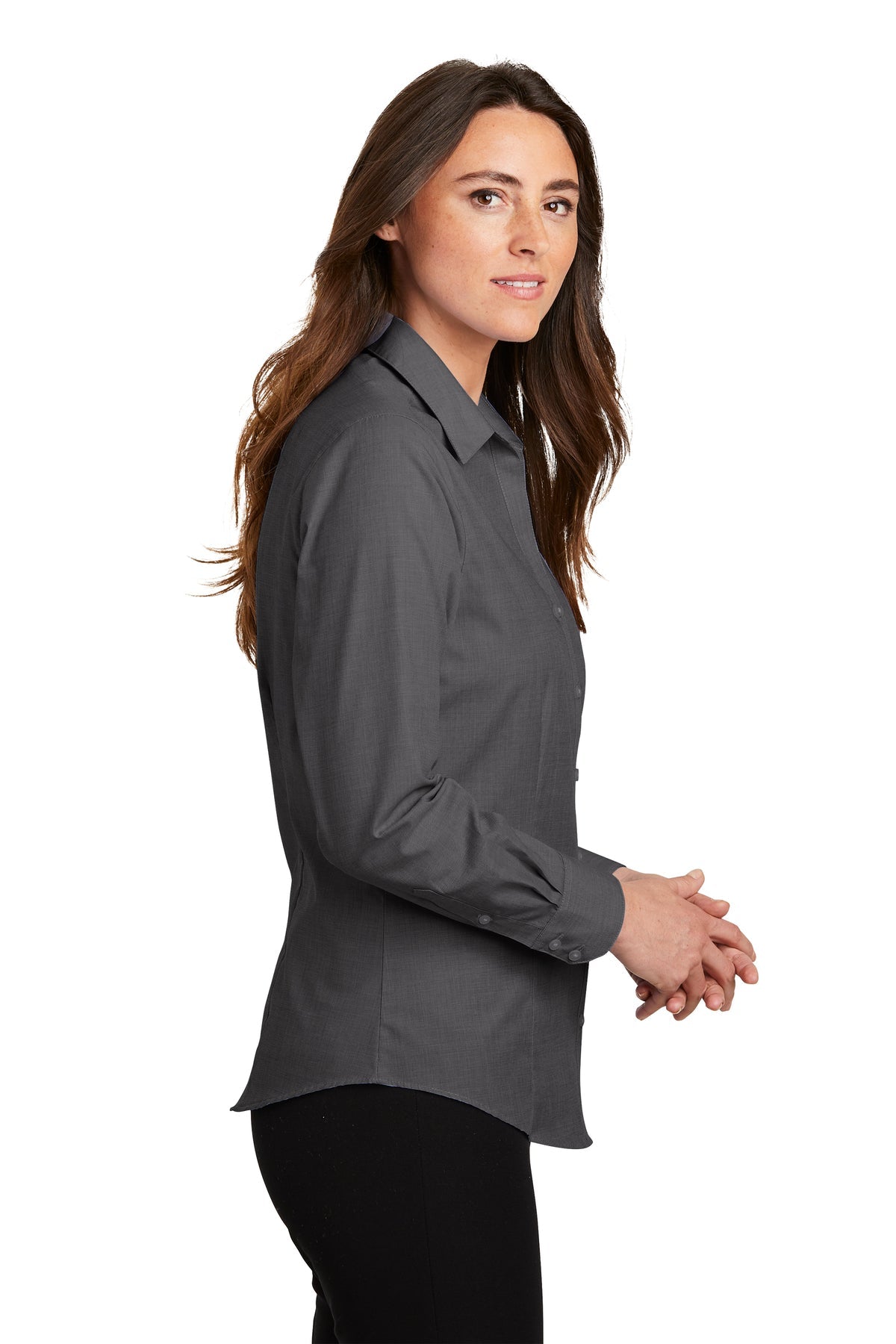 port authority_l640 _soft black_company_logo_button downs
