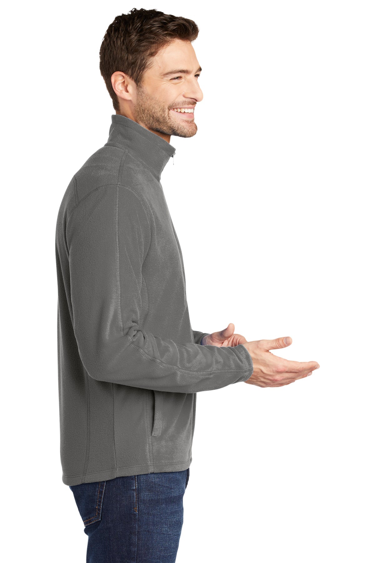 port authority_f223 _pearl grey_company_logo_jackets