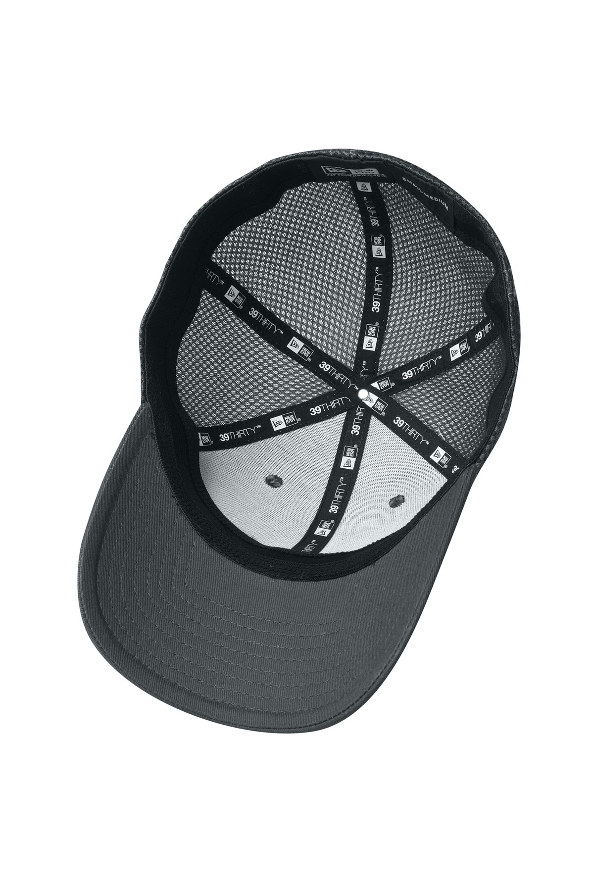 New Era Stretch Mesh Contrast Stitch Custom Caps, Graphite/Vice Blue