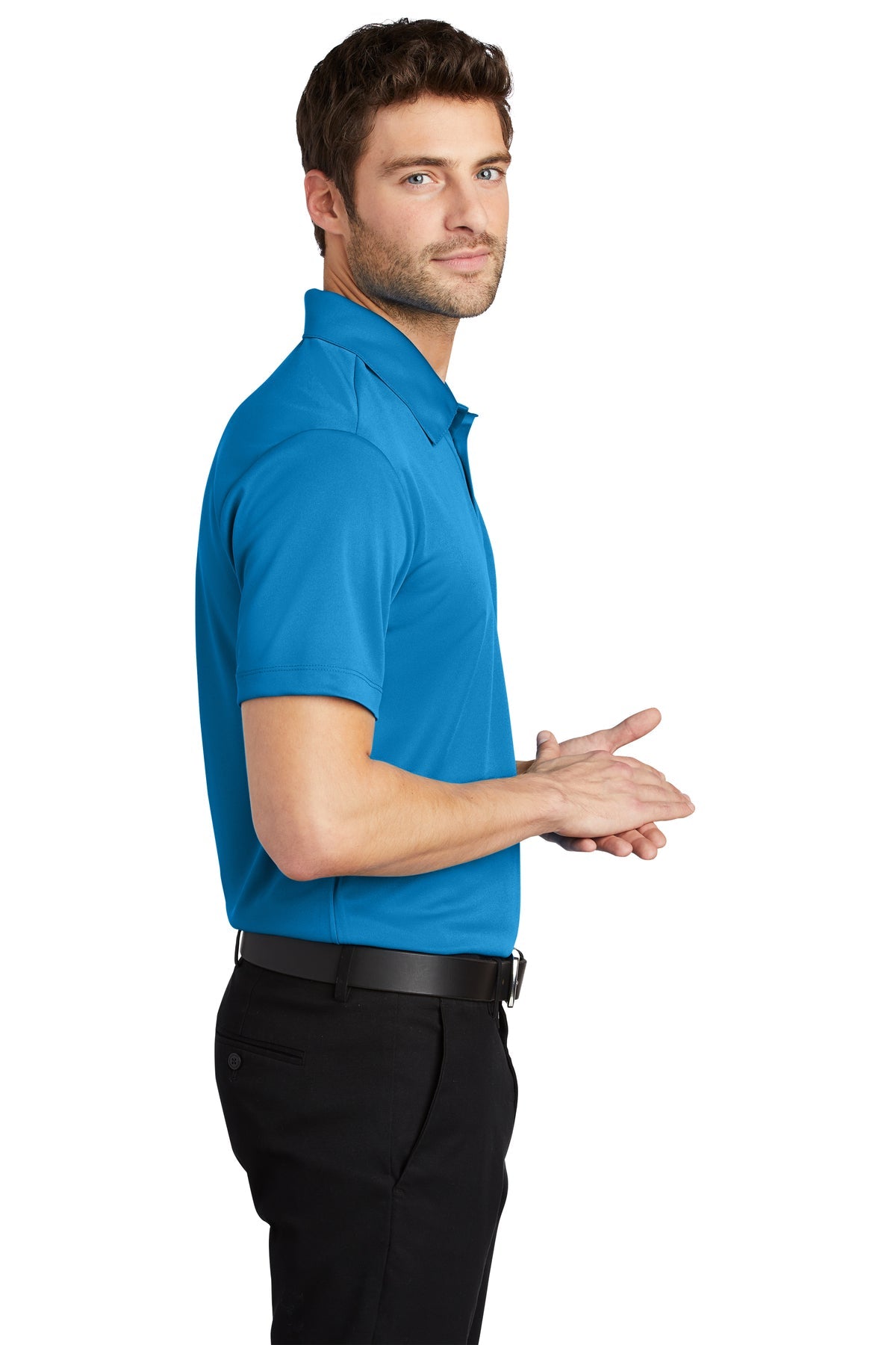 port authority_k540 _brilliant blue_company_logo_polos
