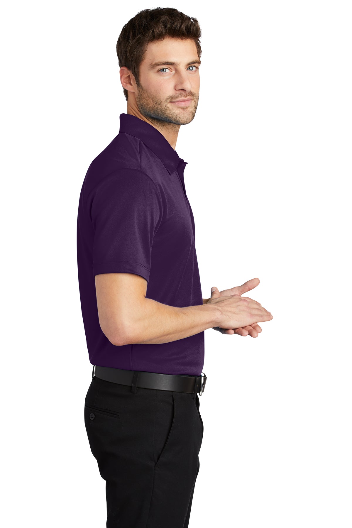 port authority_k540 _bright purple_company_logo_polos