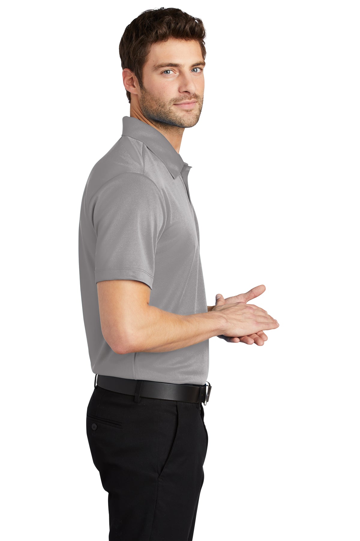 port authority_k540 _Gusty Grey_company_logo_polos
