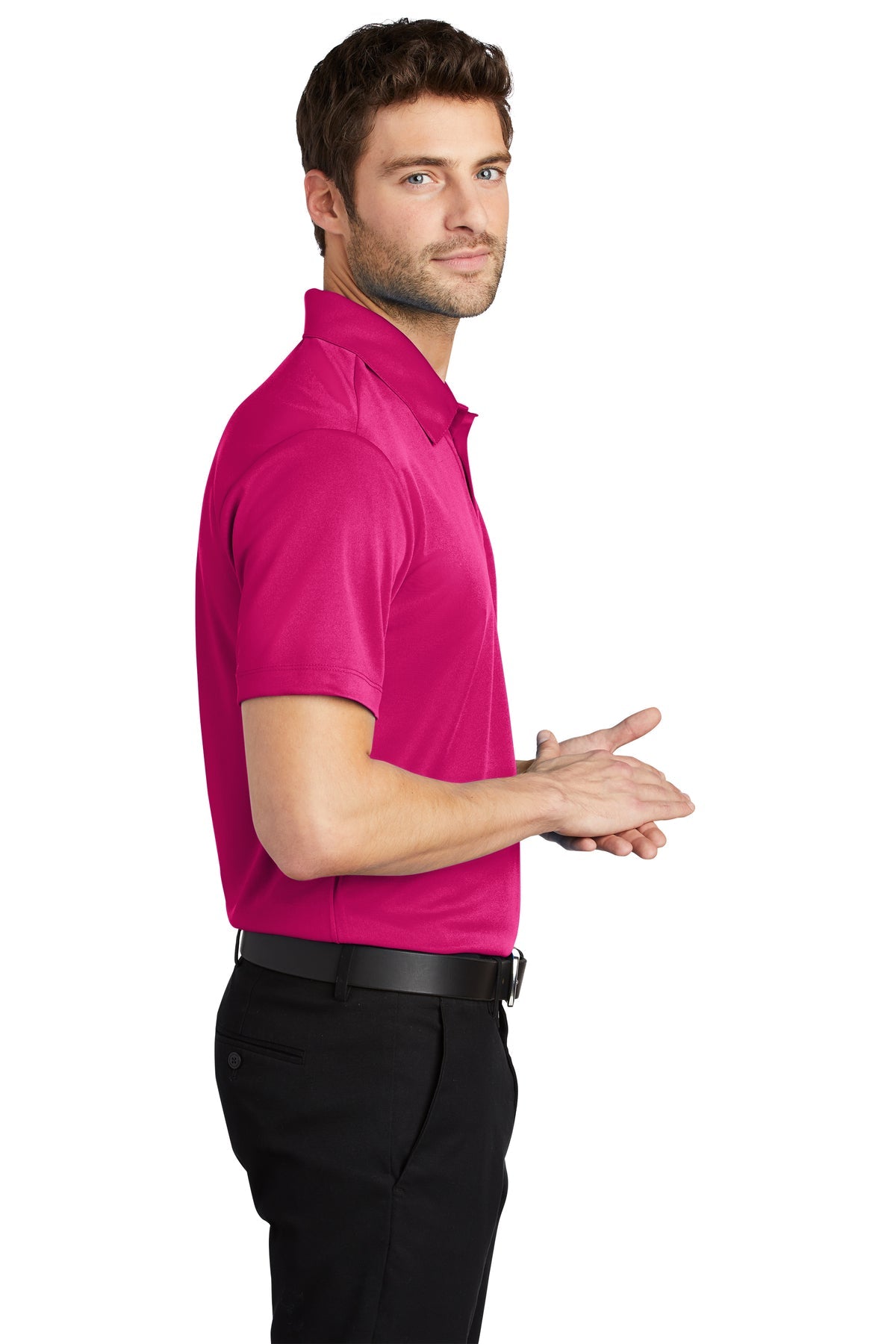 port authority_k540 _pink raspberry_company_logo_polos