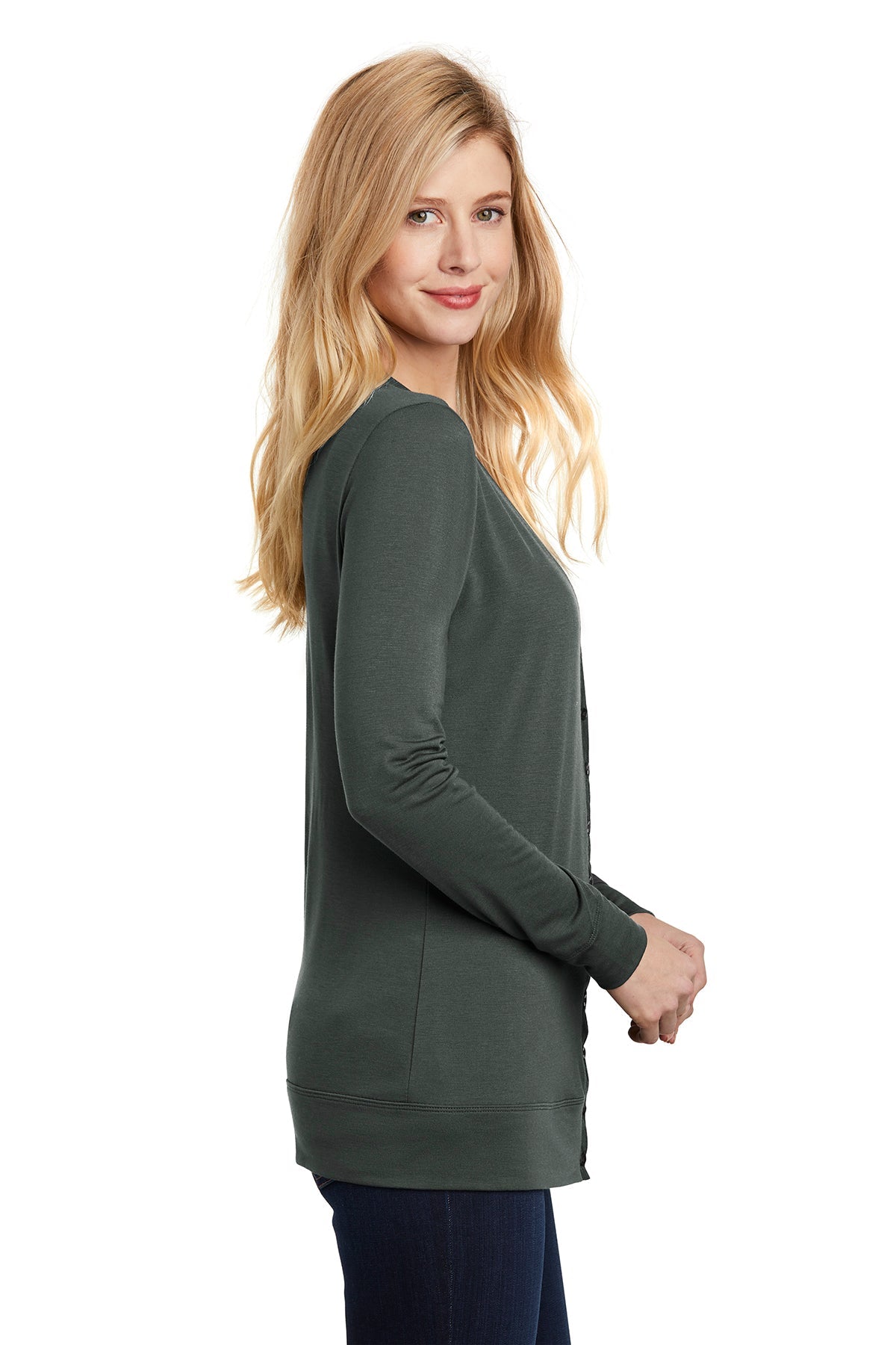 Port Authority Ladies Concept Branded Cardigans, Grey Smoke [TruNorthern]