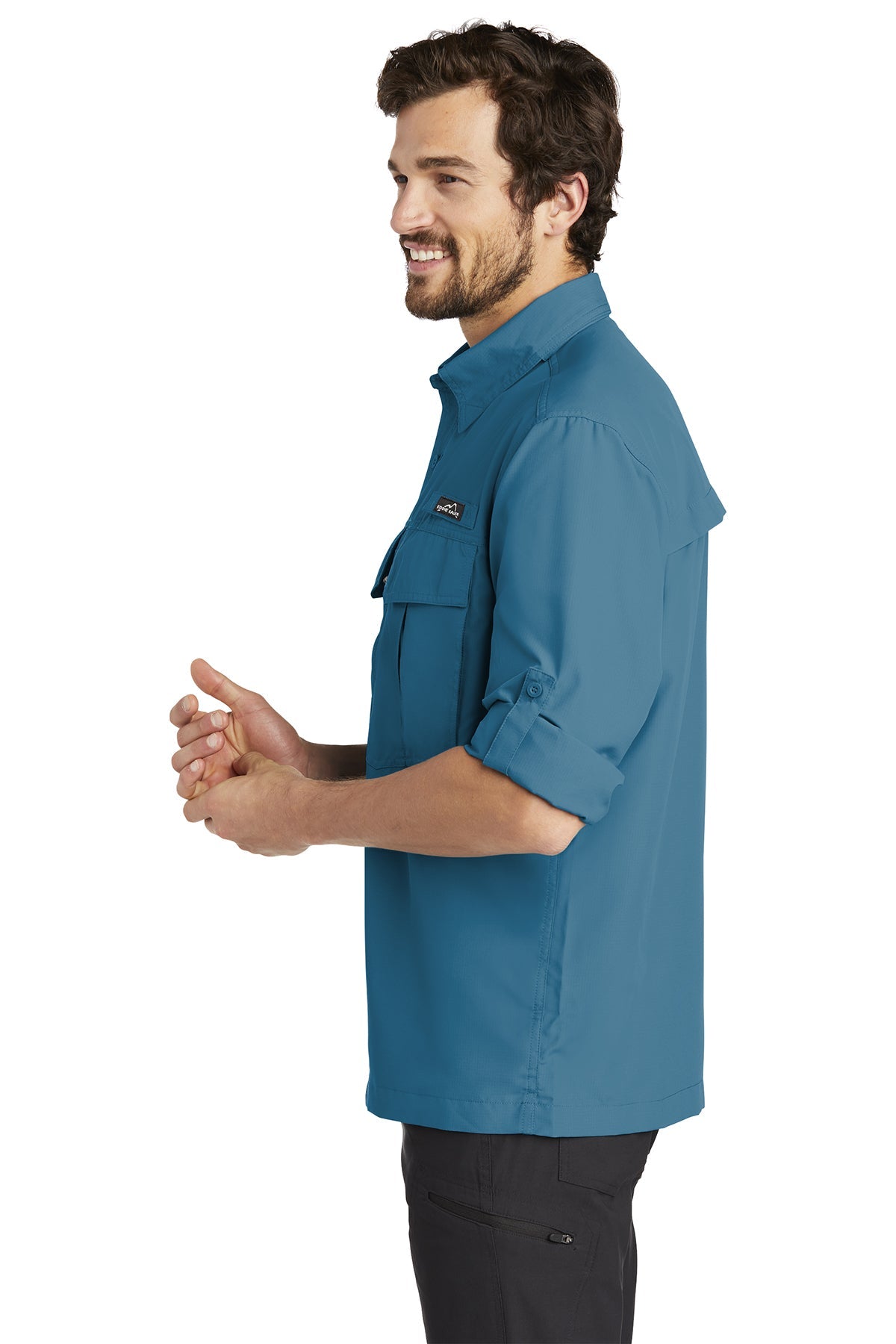 eddie bauer_eb600 _gulf teal_company_logo_button downs