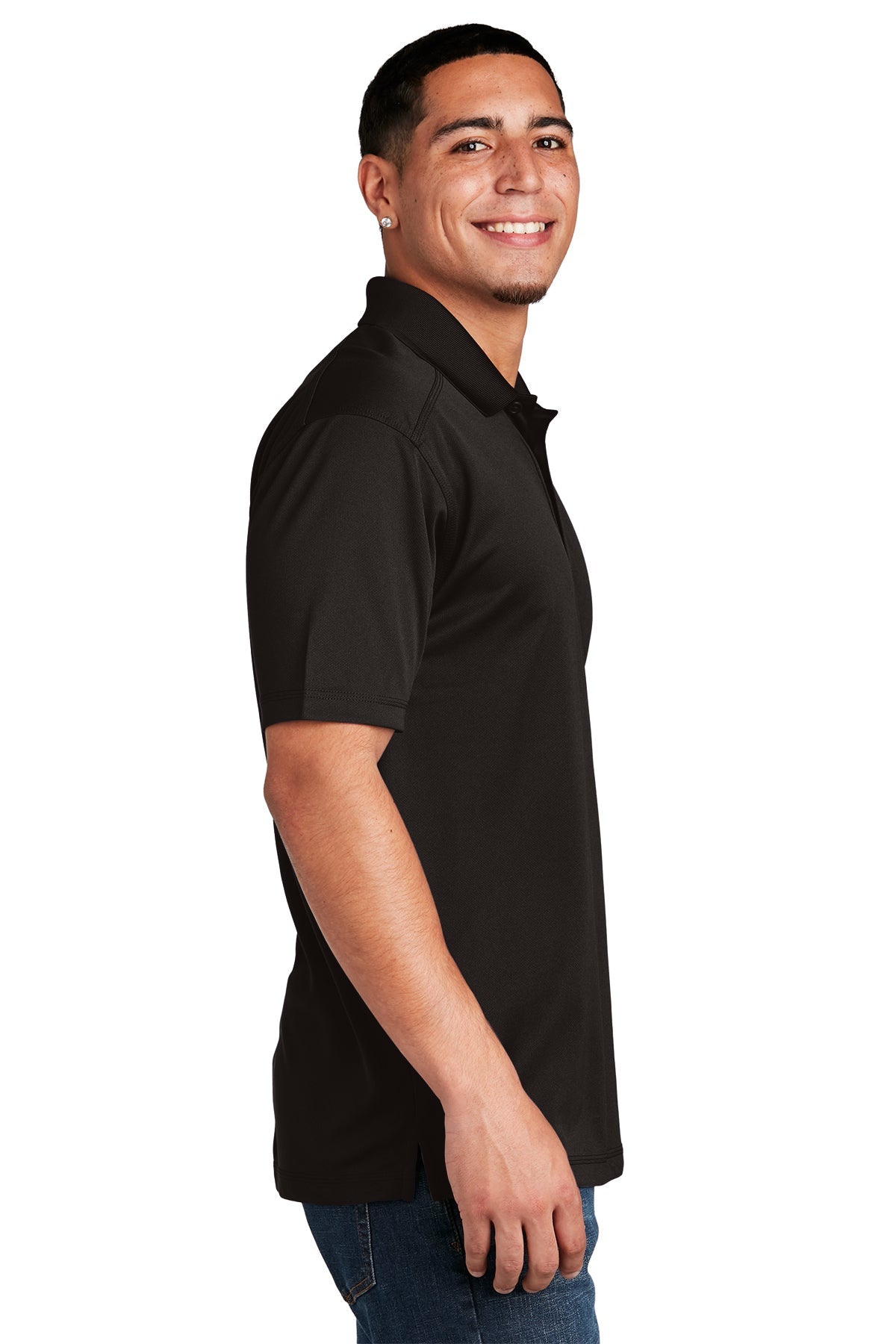 Sport-Tek PosiCharge Custom Micro-Mesh Polos, Black [Winners Circle Group]
