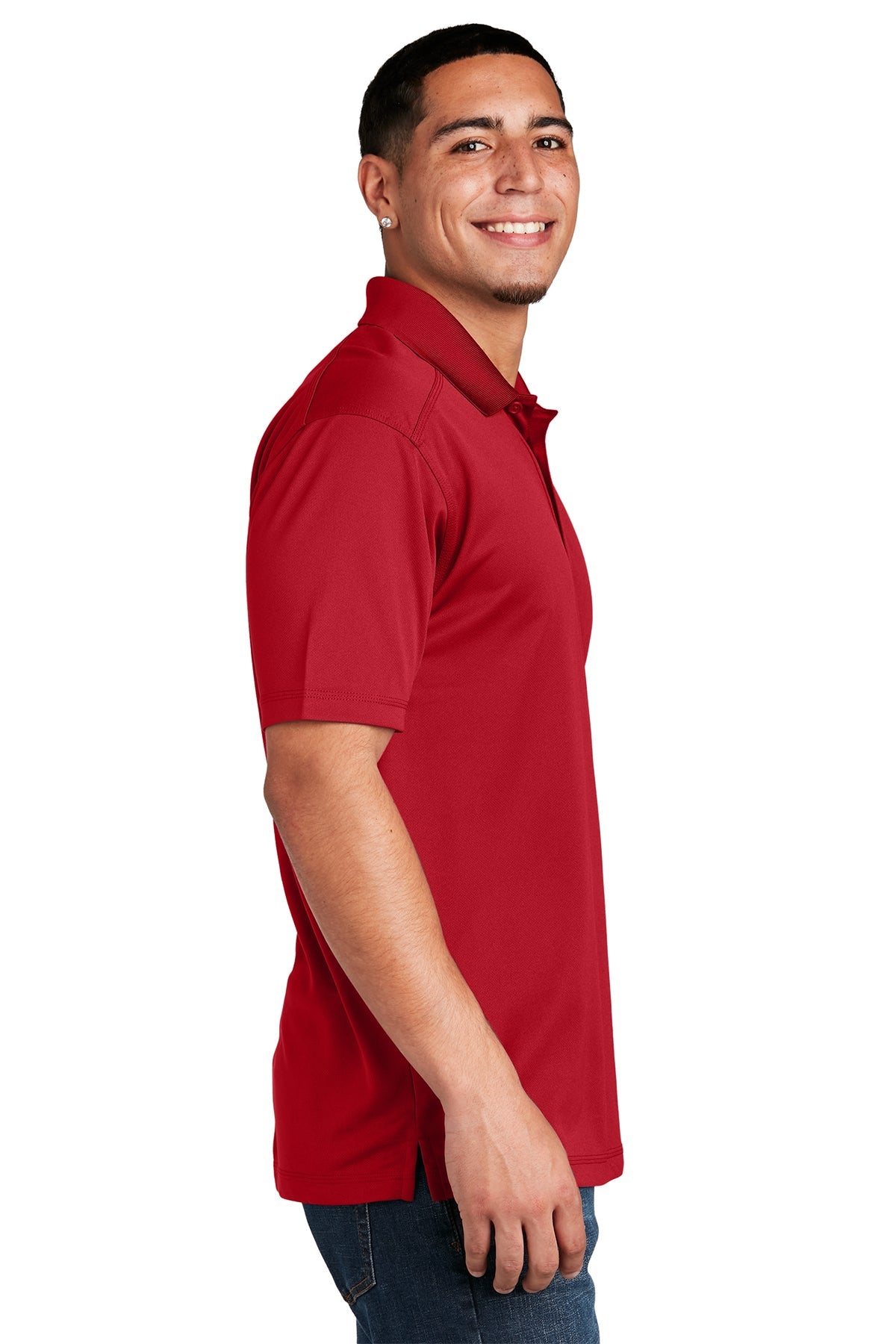 Sport-Tek PosiCharge Branded Micro-Mesh Polos, True Red [ERES]