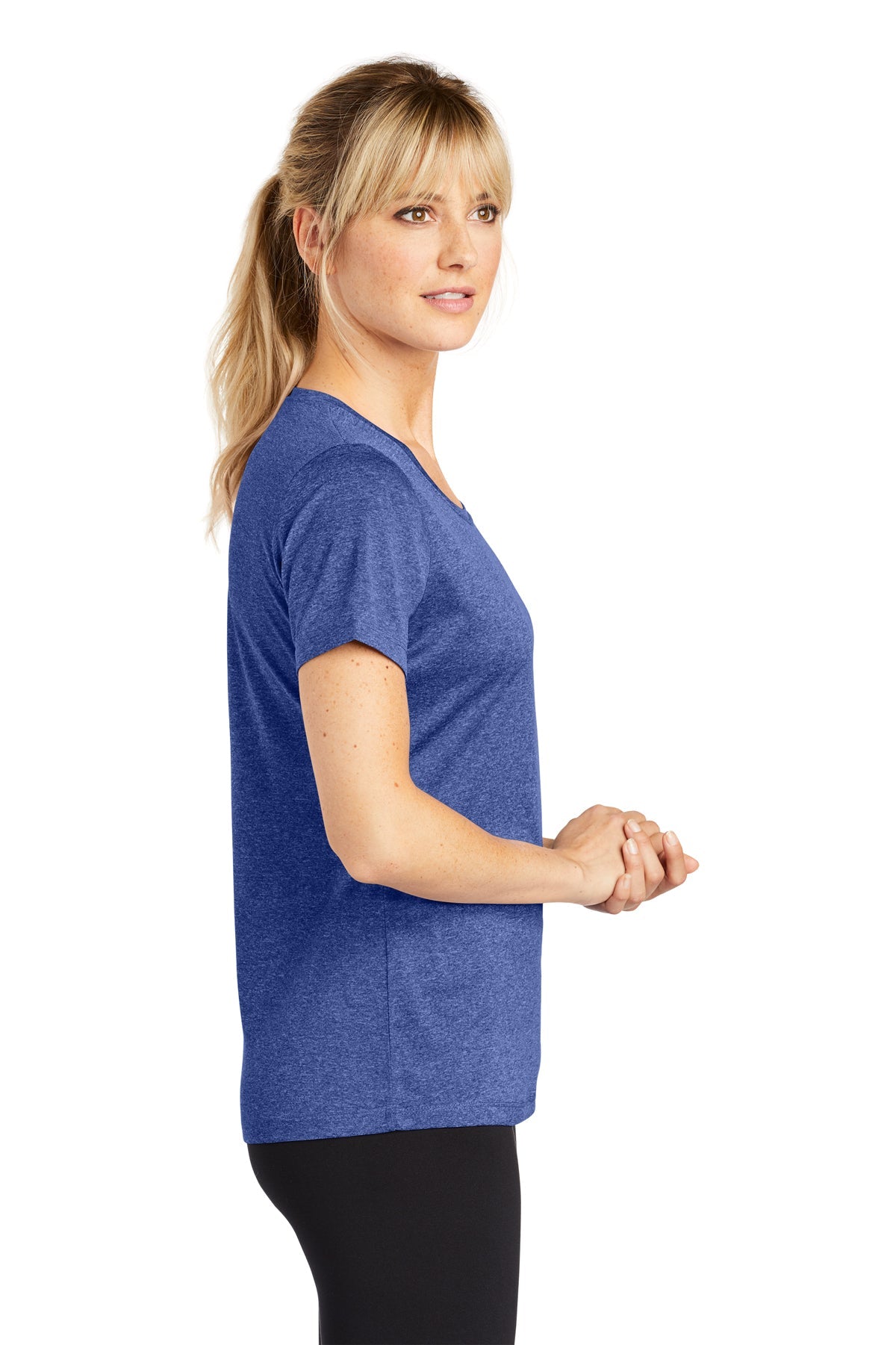 Sport-Tek Ladies Heather Contender Scoop Neck Tee