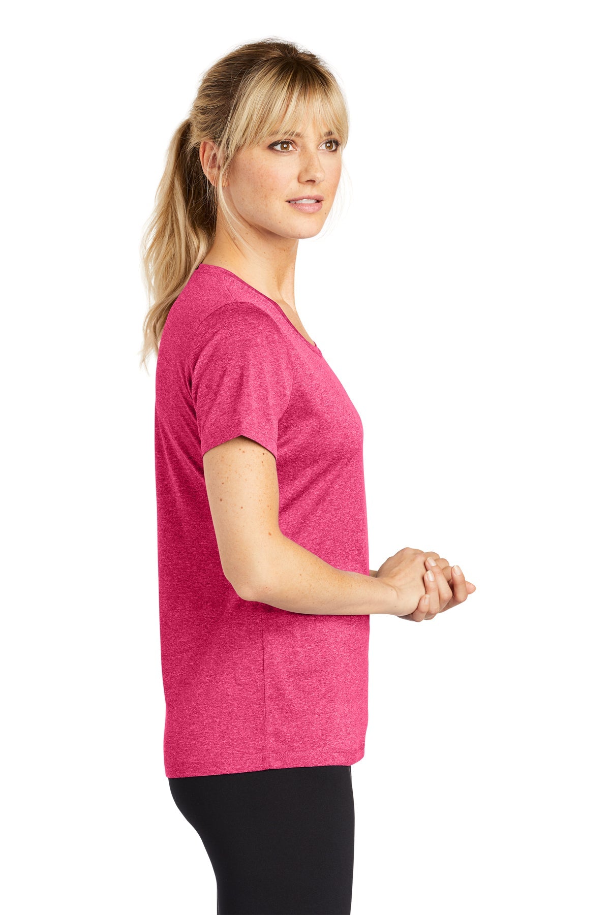 Sport-Tek Ladies Heather Contender Scoop Neck Tee