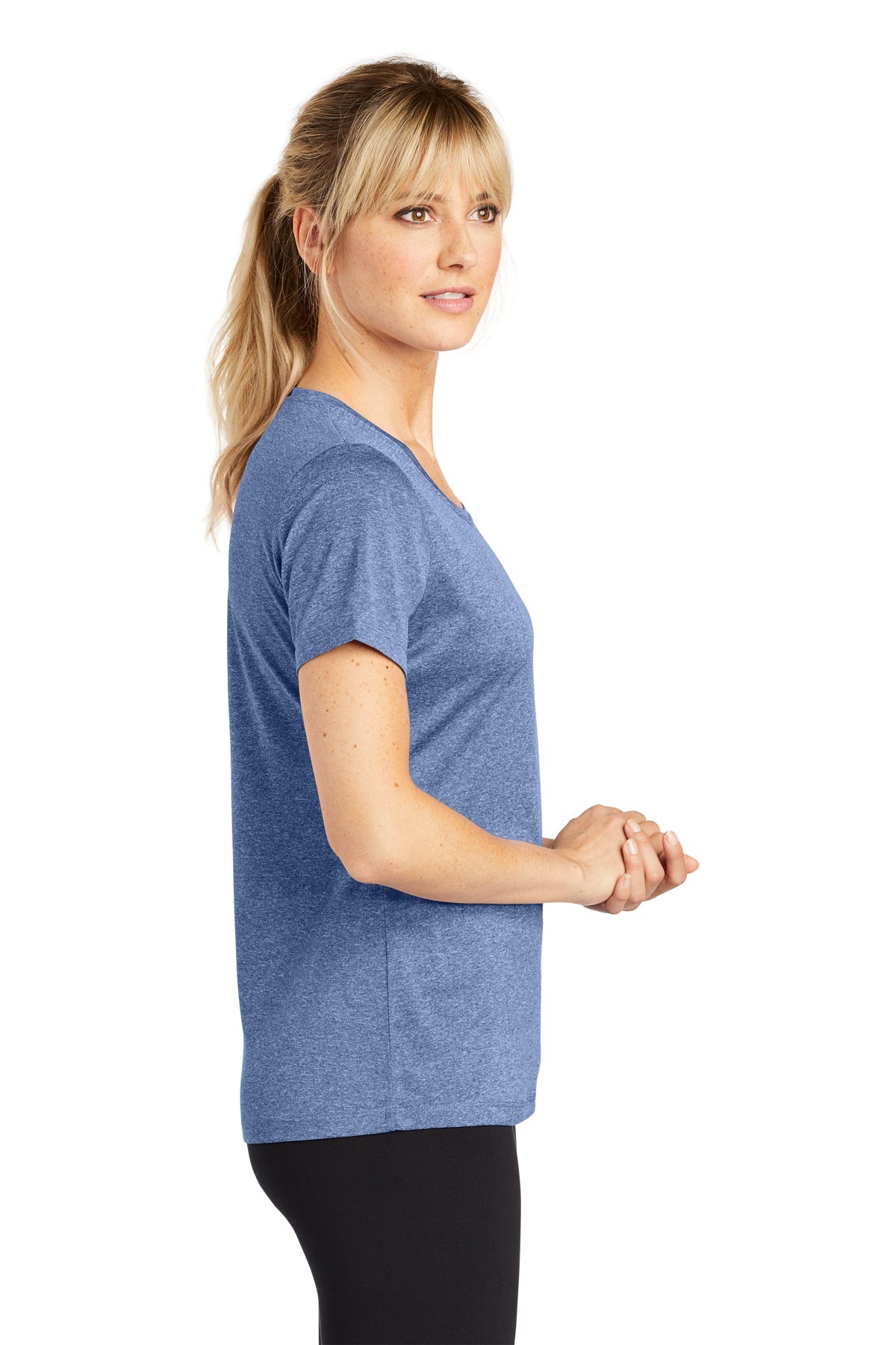 Sport-Tek Ladies Heather Contender Scoop Neck Tee