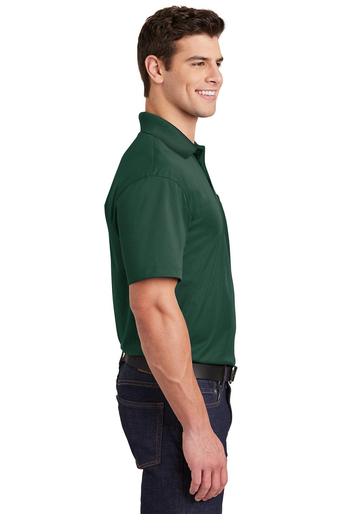 sport-tek_st651 _forest green_company_logo_polos