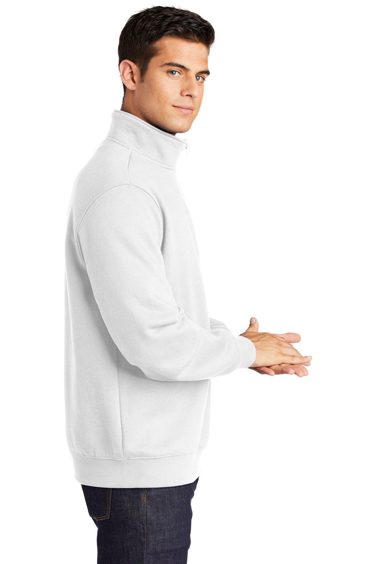 Sport-Tek Custom 1/4-Zip Sweatshirts, White [TruNorthern]