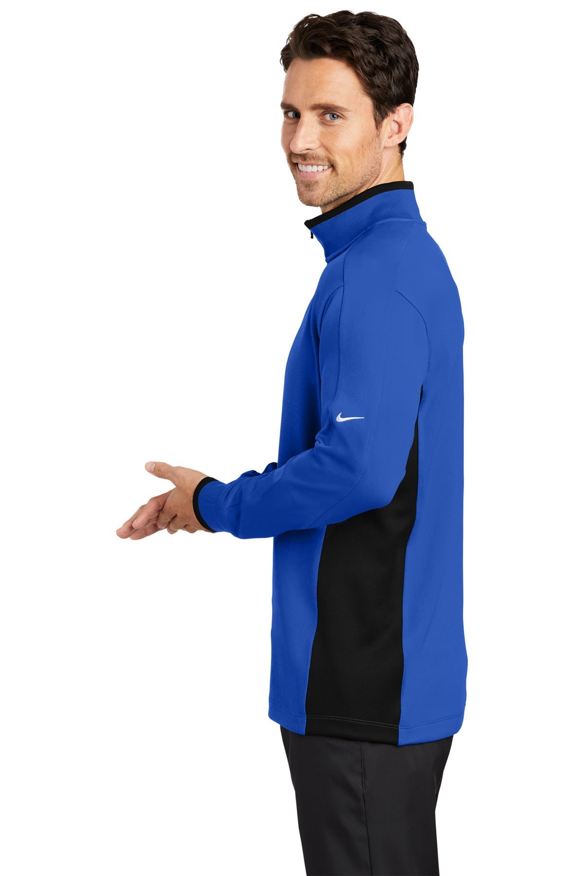 Nike Dri-FIT Custom Quarter Zip Cover-Ups, Game Royal/ Black/ White