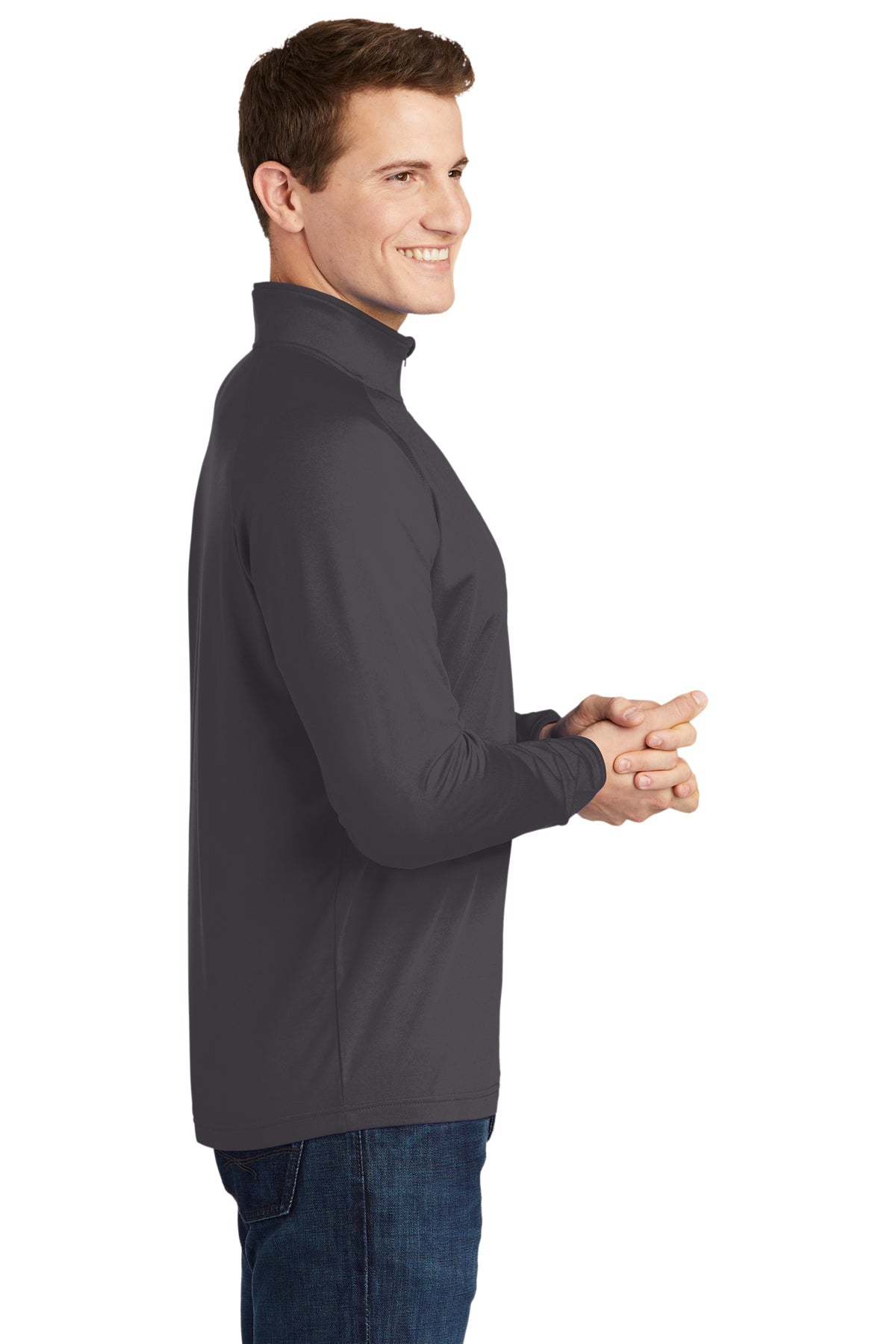sport-tek_tst850 _charcoal grey_company_logo_sweatshirts