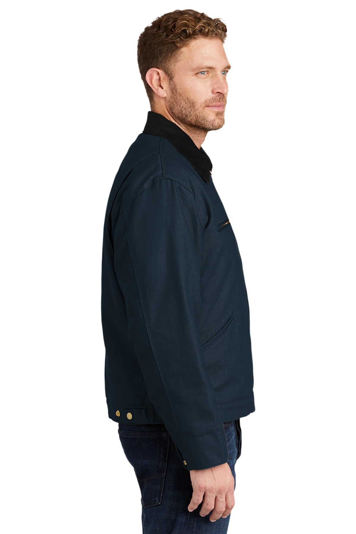 CornerStone Tall Duck Cloth Work Jacket, Navy/ Black