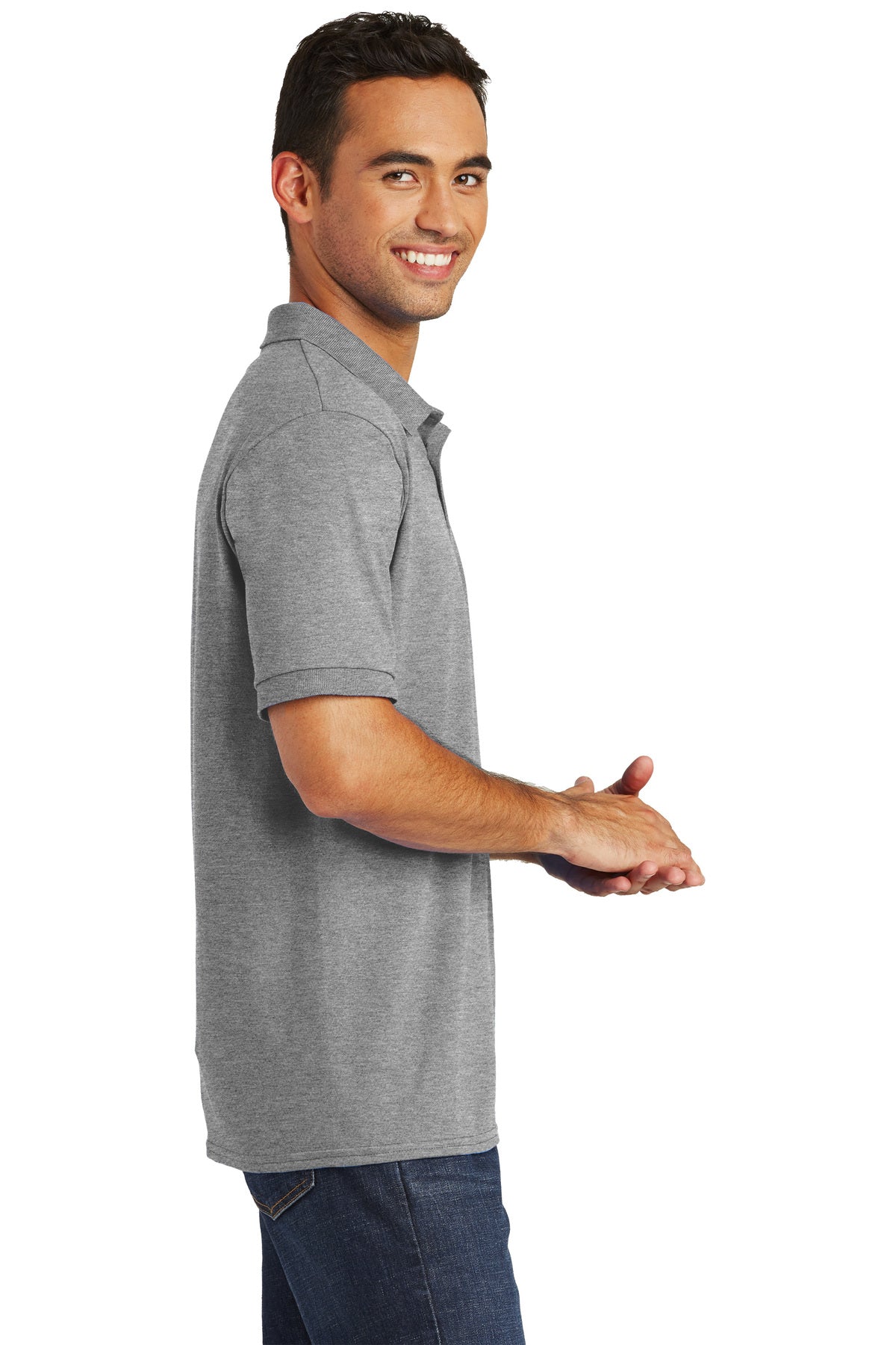 Port & Company Custom Jersey Knit Polos, Athletic Heather [Adam Equipment]