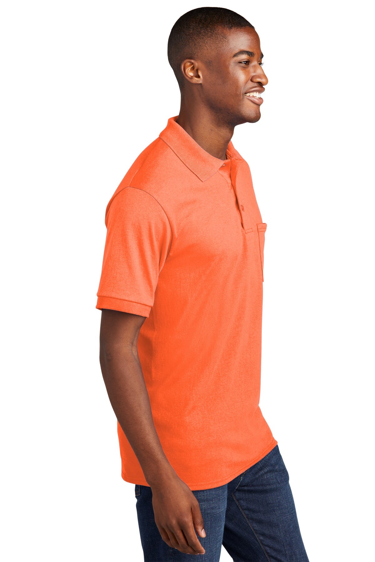 port & company_kp55p _safety orange_company_logo_polos