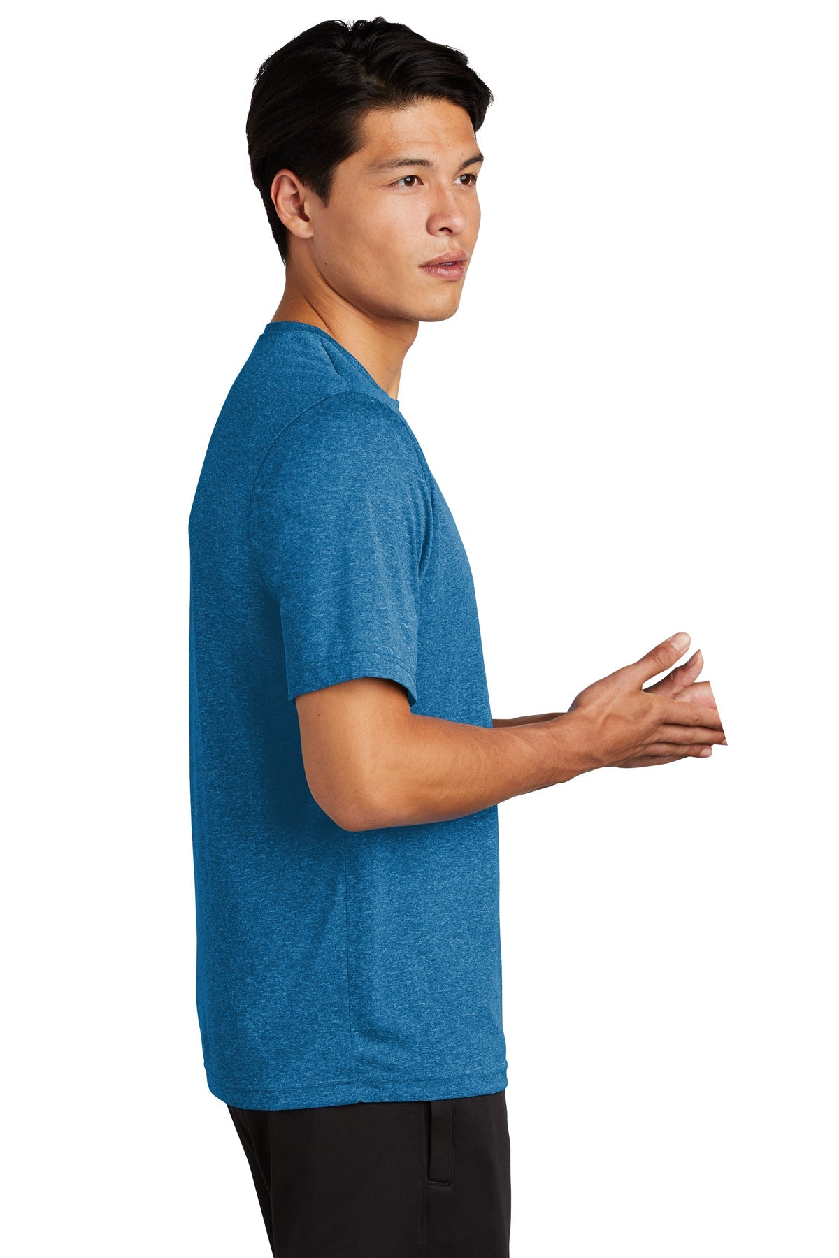 Sport-Tek Tall Heather Contender Branded Tee's, Blue Wake Heather