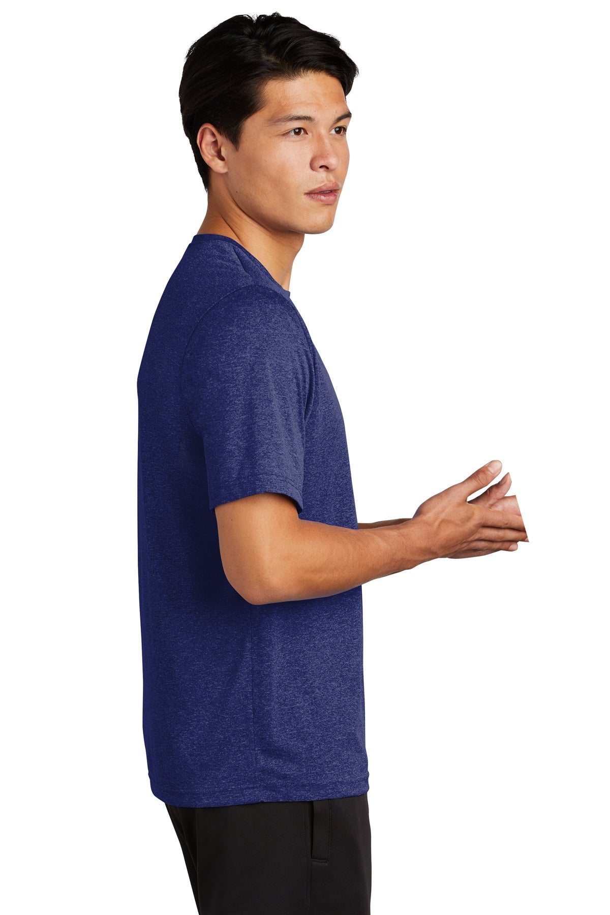 Sport-Tek Tall Heather Contender Branded Tee's, Cobalt Heather