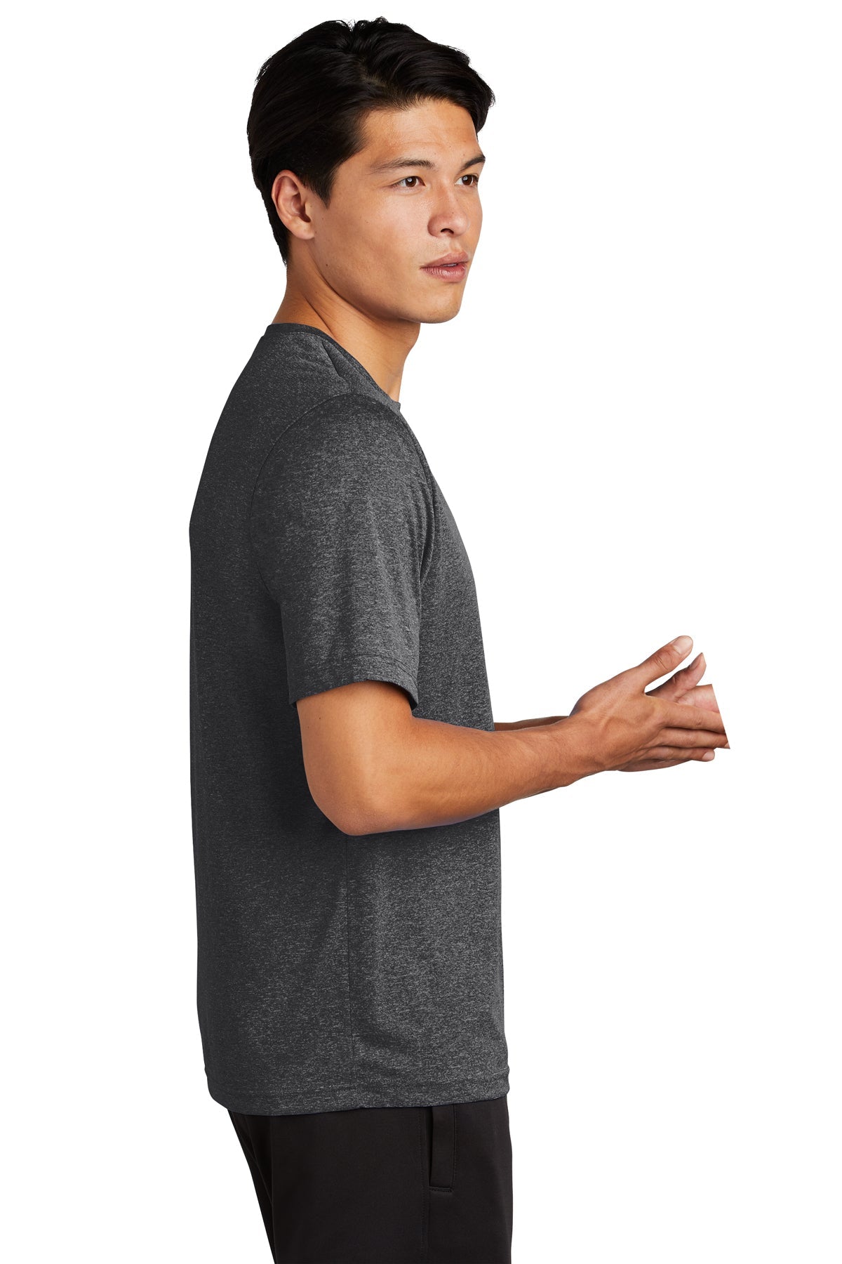 Sport-Tek Tall Heather Contender Branded Tee's, Graphite Heather