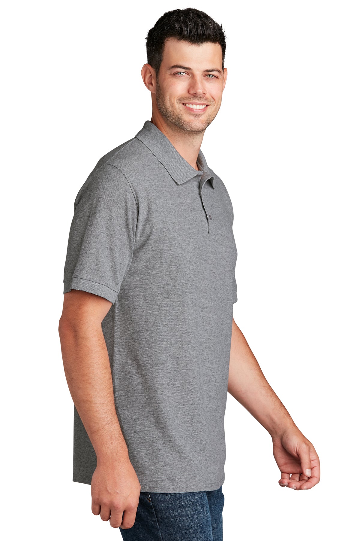 port & company_kp155 _athletic heather_company_logo_polos