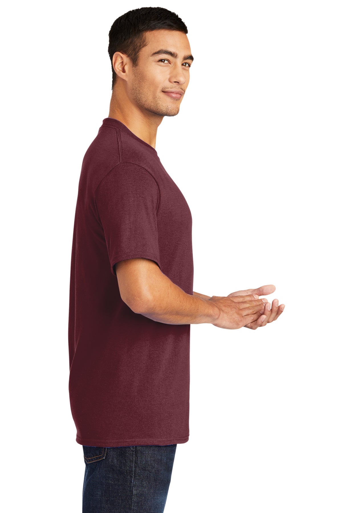Port & Company Tall Core Blend Custom Tee's, Athletic Maroon