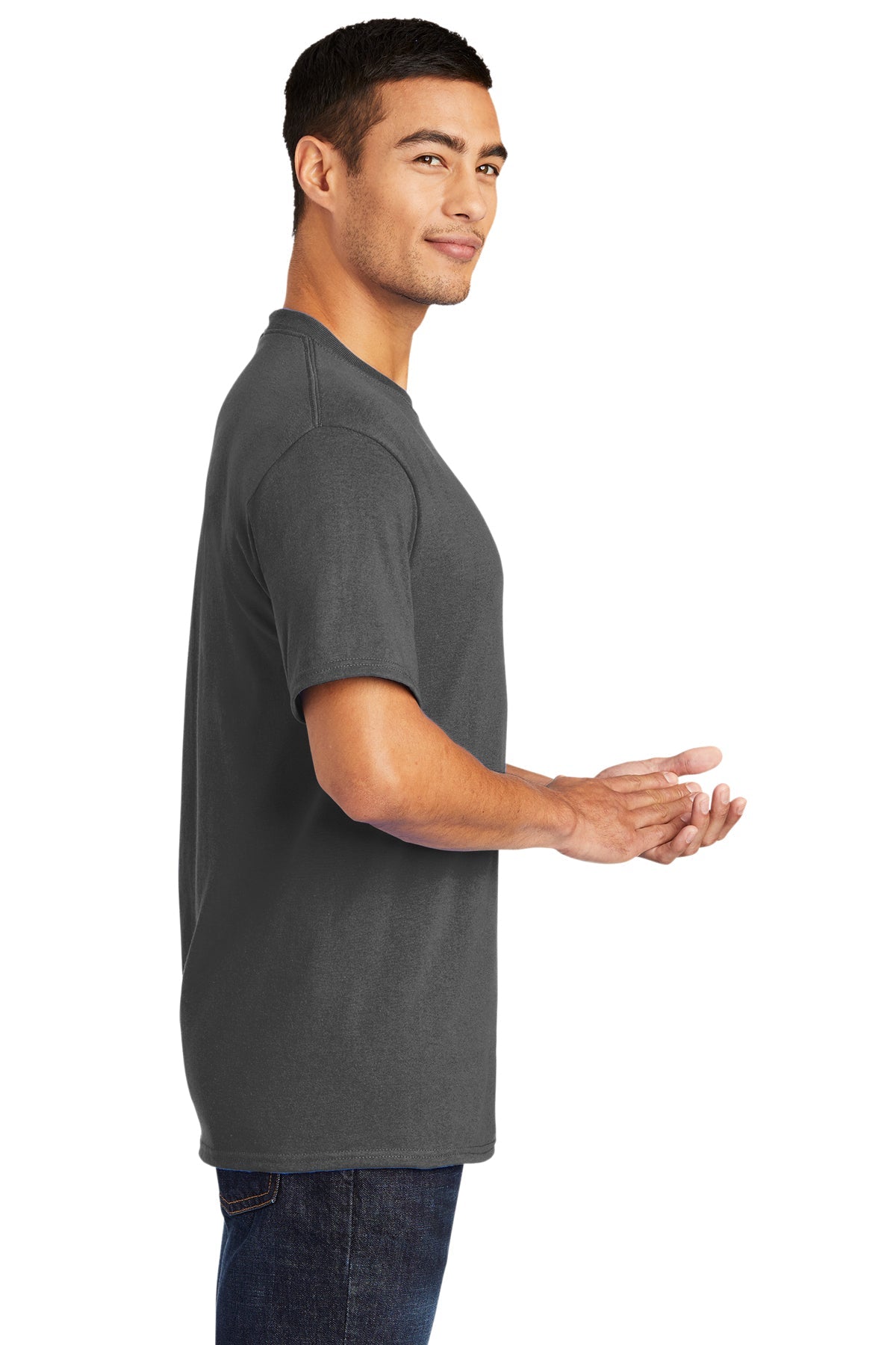 Port & Company Tall Core Blend Custom Tee's, Charcoal