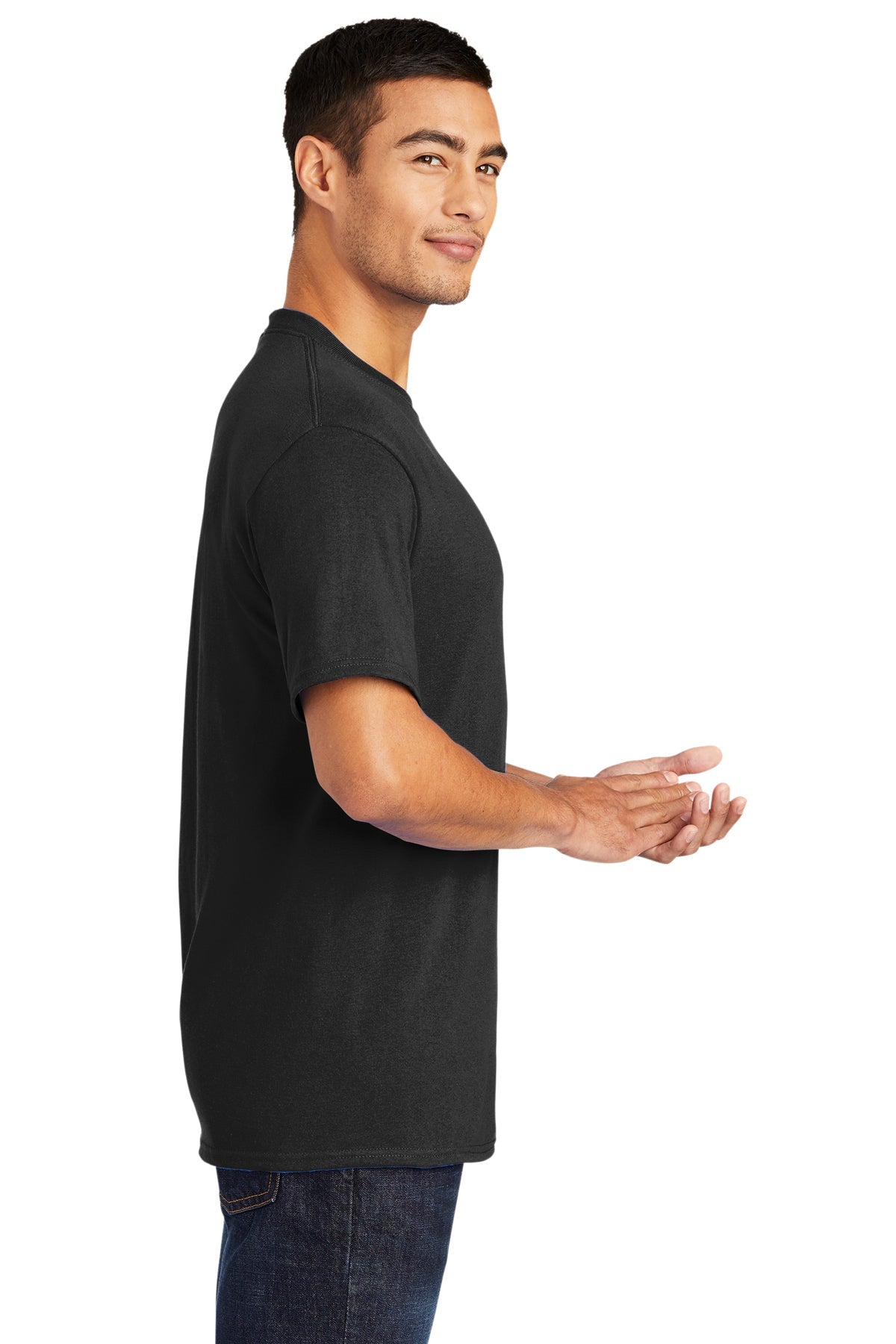 Port & Company Tall Core Blend Custom Tee's, Jet Black